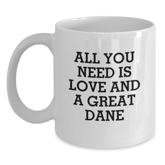Funny Great Dane Dog Gifts, White Coffee Mugs for Great Dane Lovers, Unique Christmas Unique Gifts from Friends to Family Members - Main