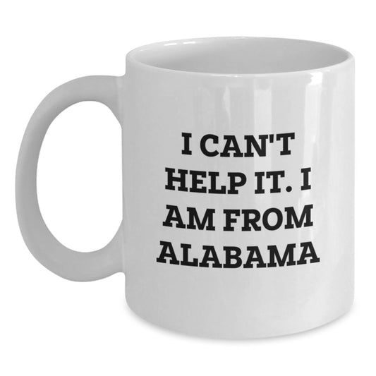 Funny Alabama White Coffee Mug Gifts from Friends and Family for Men Women Christmas Unique Presents - Main
