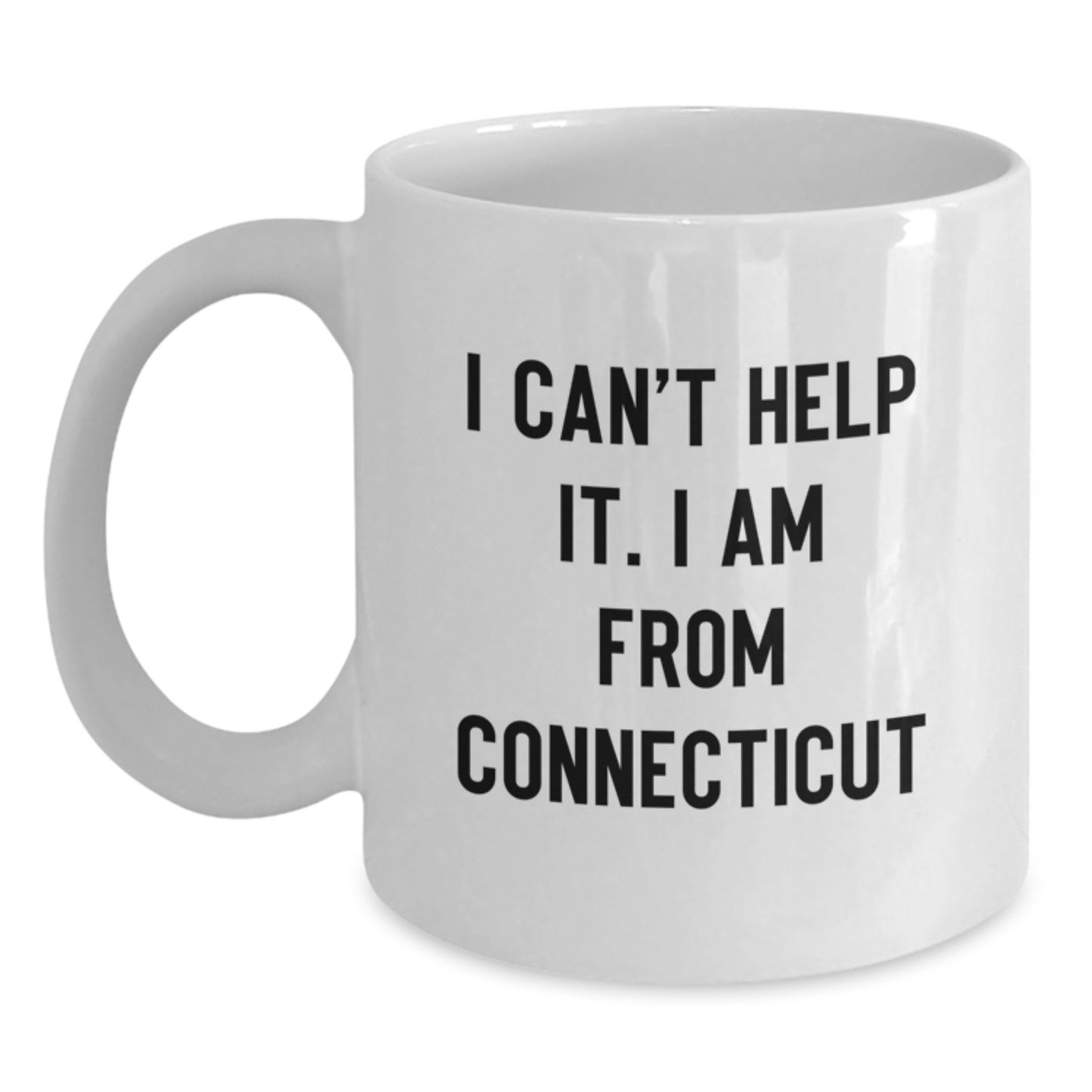 Connecticut Proud Gifts for Her from Friends, Funny White Coffee Mug for Graduation - Main