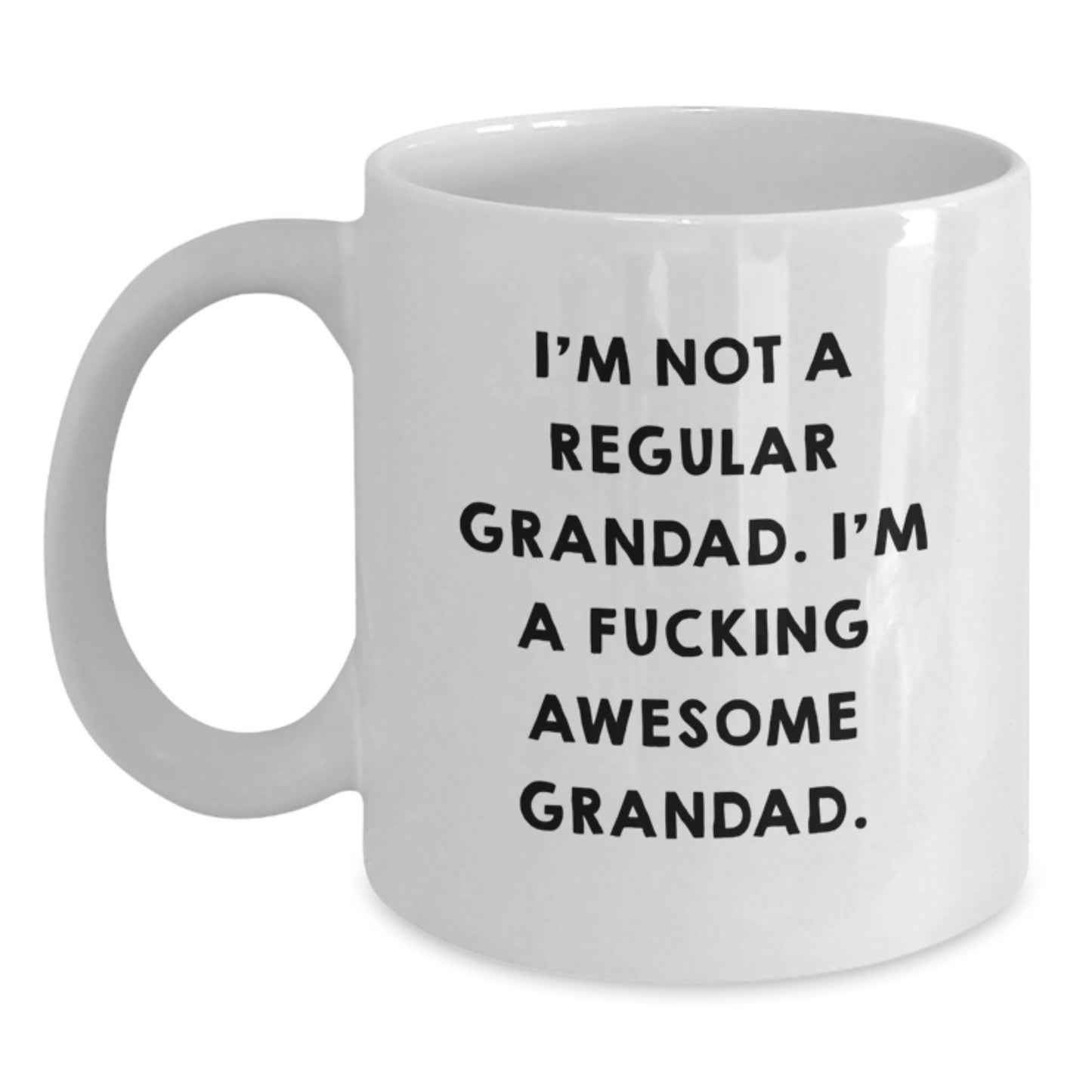 Funny Grandad Gifts for Men - I'm A F--king Awesome Grandad White Coffee Mug, Christmas Unique Gifts from Family - Main