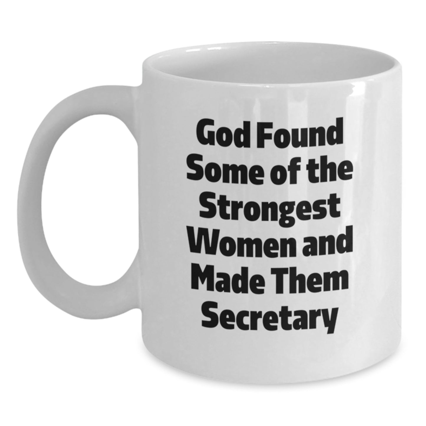 Funny Quote Secretary Gifts from Men Women Friends Coworkers Family, White Coffee Mug for Secretary, Christmas Unique Present - Main