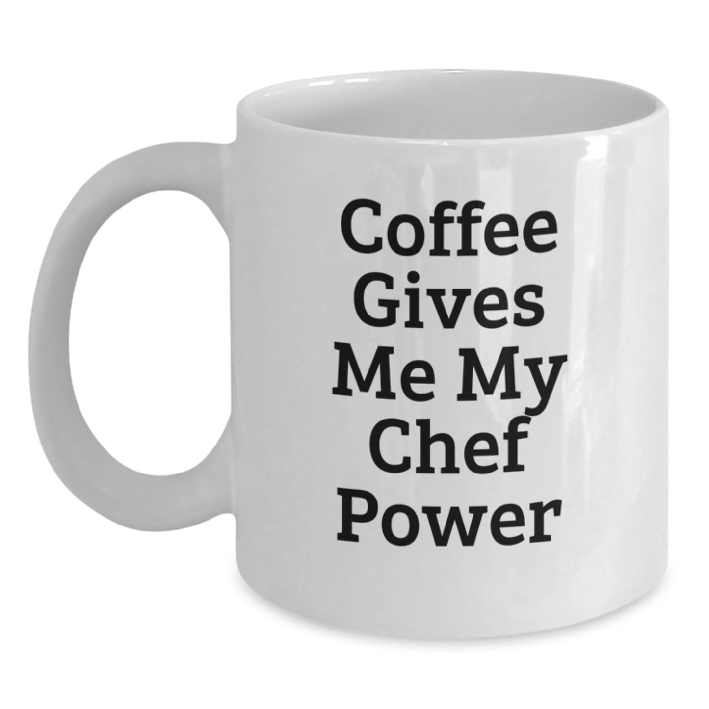 Funny Chef White Coffee Mug Gifts for Men Friends from Family, Christmas Unique White Mugs with Coffee Gives Me My Chef Power, White Ceramic Mugs for Chef Enthusiasts, Chef White Coffee Mug Gifts - Main