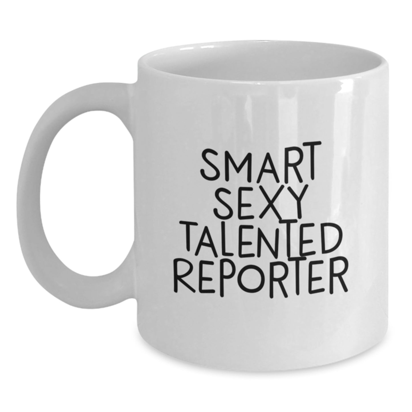 Funny Reporter White Coffee Mug Gifts from Friends for Men Christmas Unique Treasures - Main