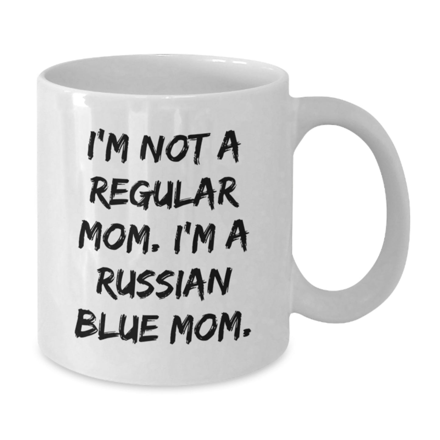 Funny Russian Blue Cat Mom Gifts from Family, Unique Christmas Unique Gifts for Russian Blue Cat Lovers, White Coffee Mug - Additional