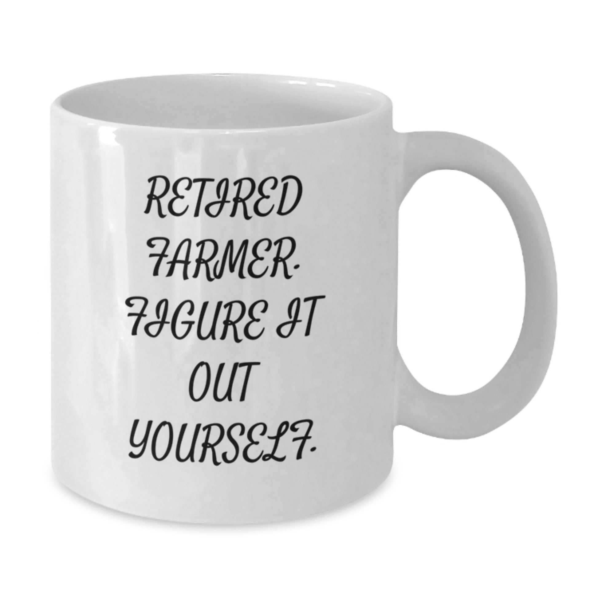 Funny Farmer Gifts for Him - White Coffee Mug - 'Retired Farmer. Figure It Out Yourself.' Graduation Unique Gifts from Men to Family - Additional