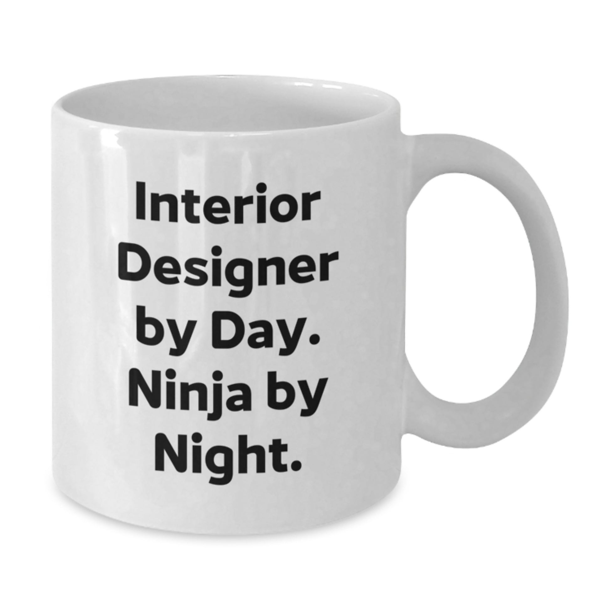 Funny Interior Designer Gifts for Her by Day Ninja By Night White Coffee Mug, Birthday Unique Finds from Friends, Coworkers, or Family - Additional