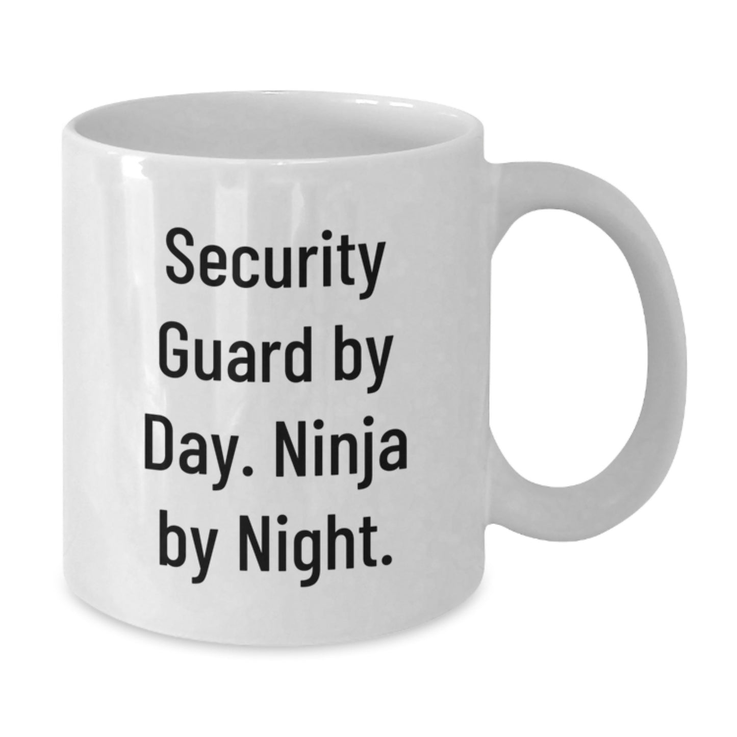 Funny Security Guard Gifts for Men - White Coffee Mug 'Security Guard By Day Ninja By Night' - Perfect Unique Christmas Unique Gifts from Friends to Family - Additional