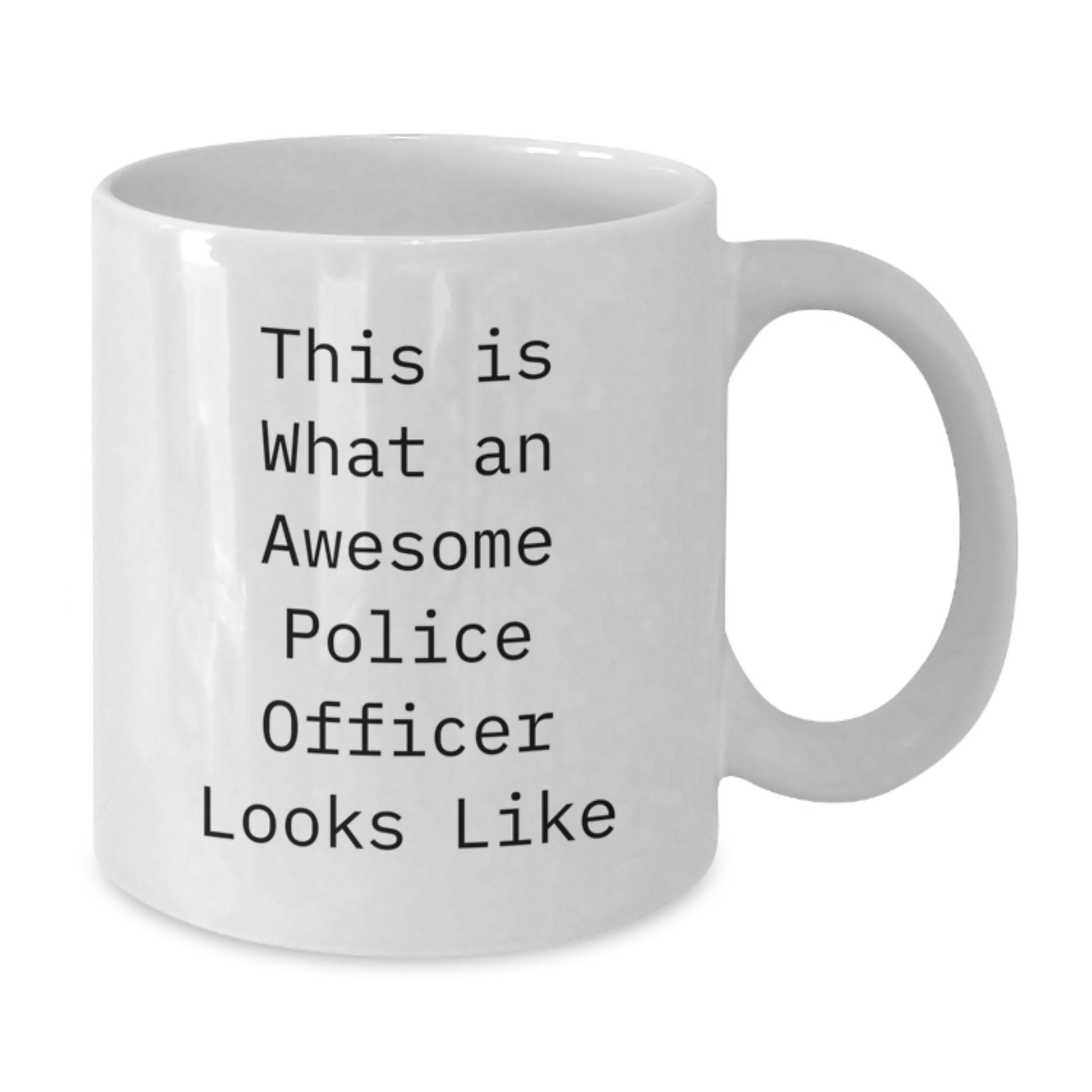 Funny Police Officer Gifts from Friends, Unique White Coffee Mugs for Birthday, Inspirational 'This Is What An Awesome Police Officer Looks Like' Quote, Gifts for Police Officers, Men, and Women - Additional