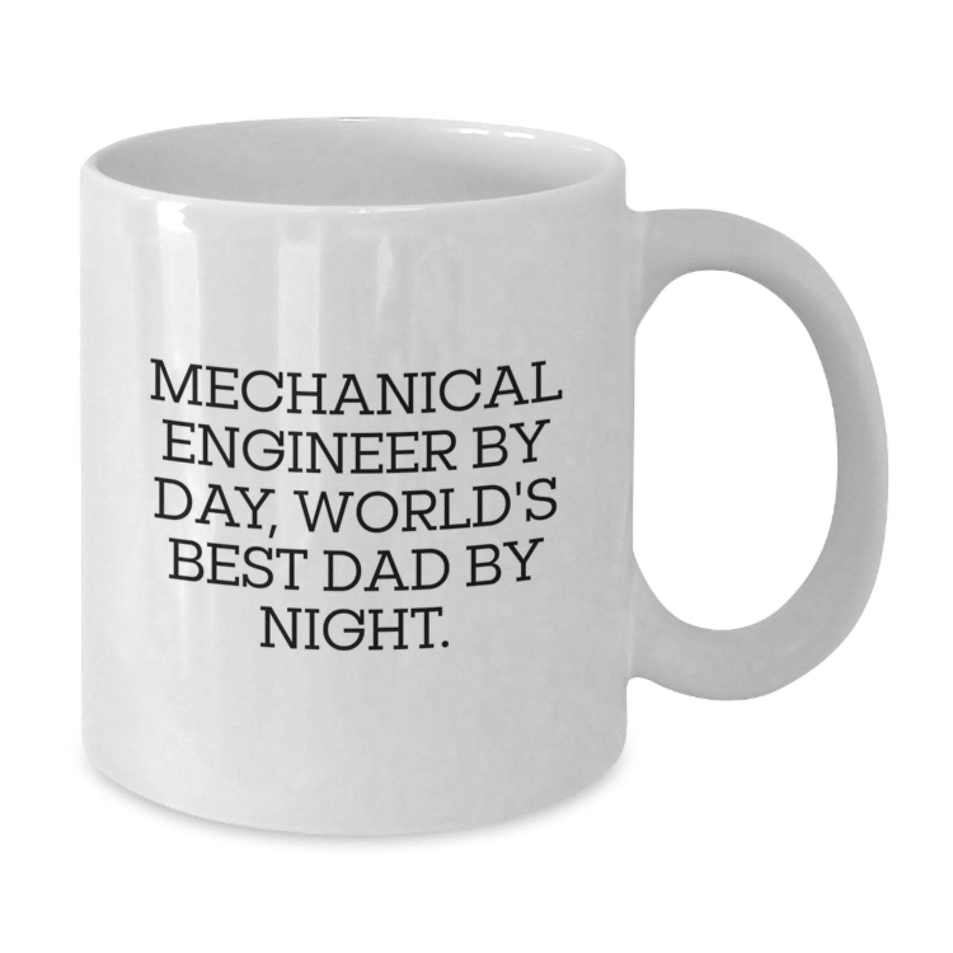 Funny Mechanical Engineer Gifts, White Coffee Mug - 'Mechanical Engineer By Day, World's Best Dad By Night.' Unique Christmas Unique Gifts for Men Family - Additional