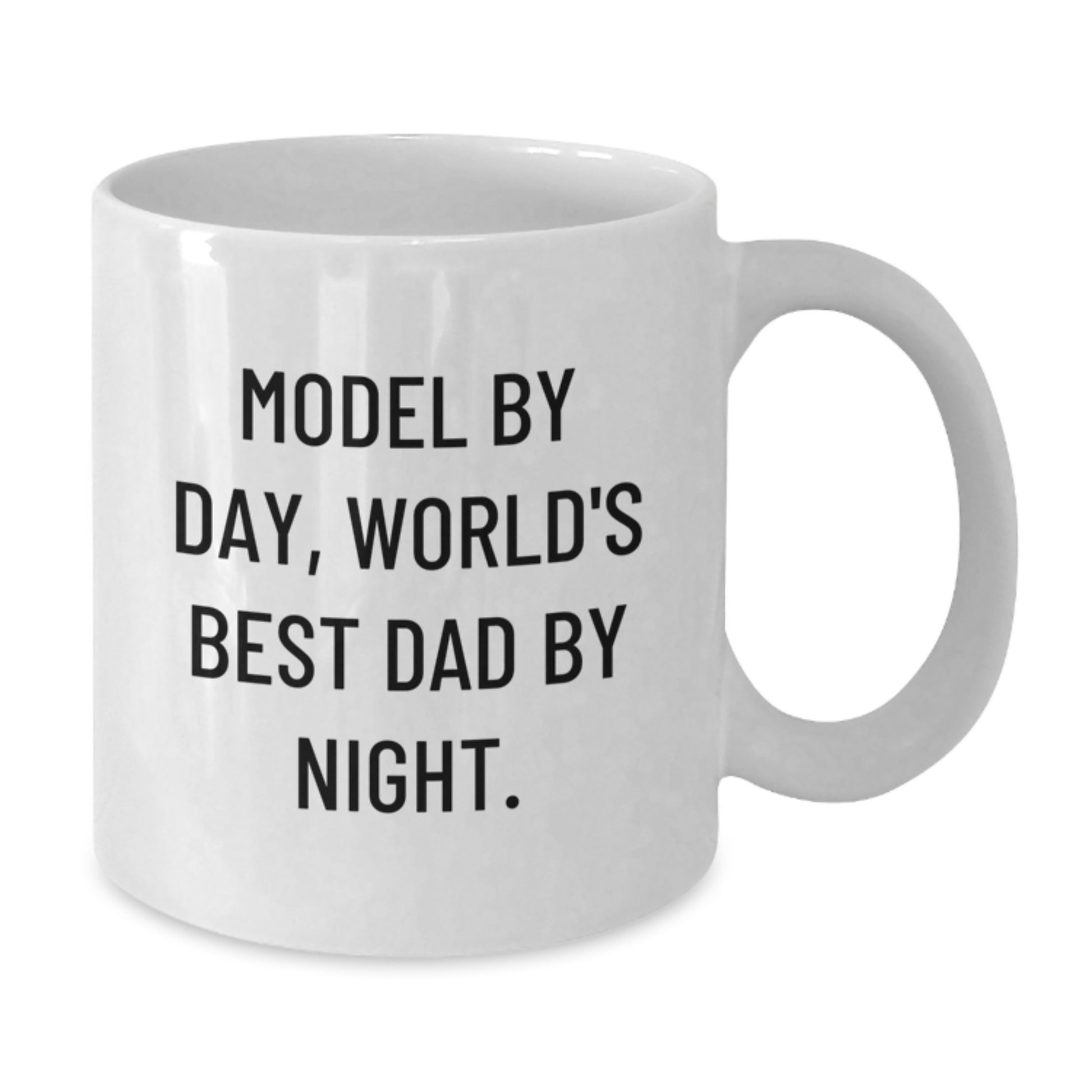 Model Gifts from Friends - Funny Model White Coffee Mug, Perfect for Christmas Unique Gifts for Model Dad By Day, World's Best Dad By Night. - Additional