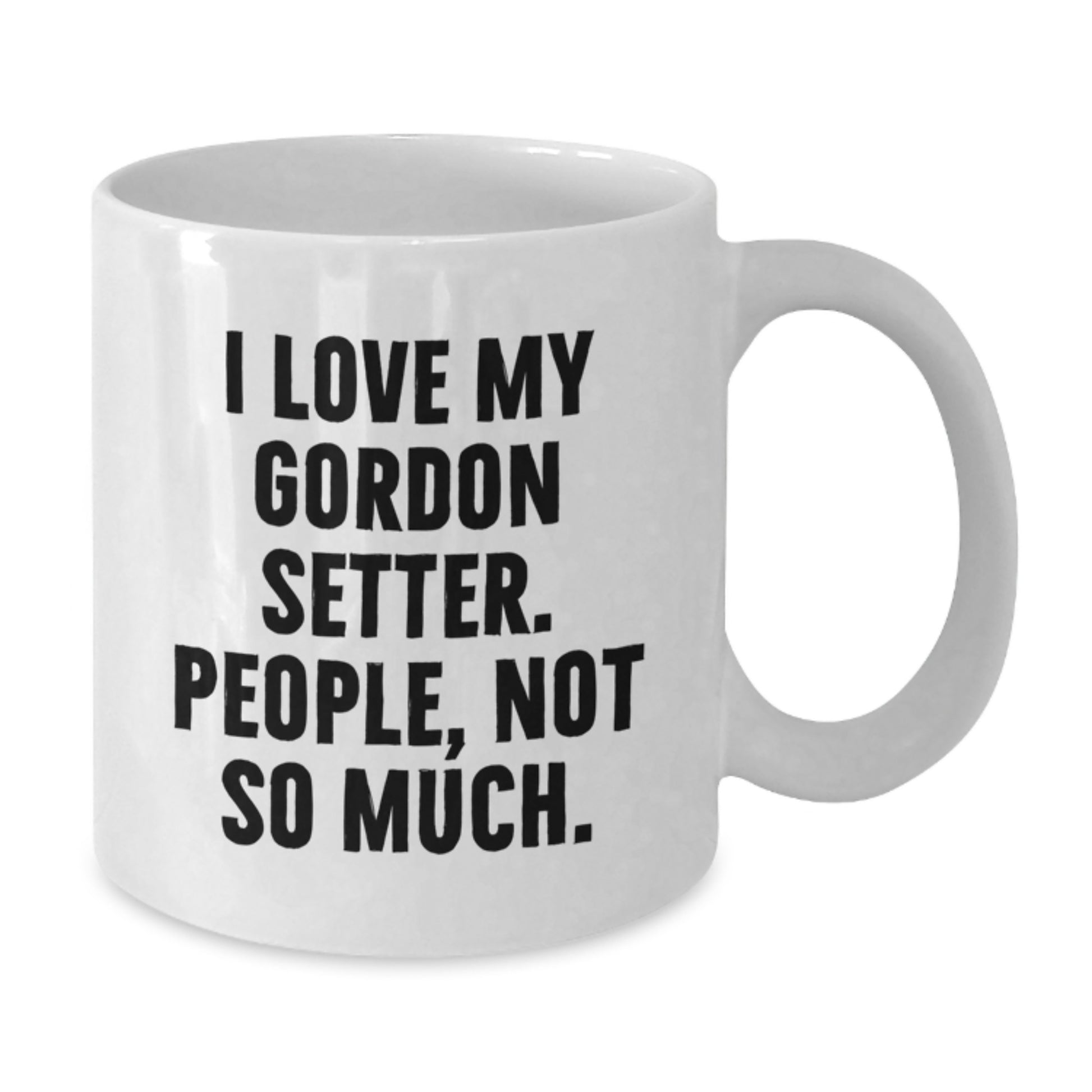 Funny Gordon Setter Dog Lover Gifts from Men to Family Members - White Coffee Mug, I Love My Gordon Setter. People, Not So Much. - Additional