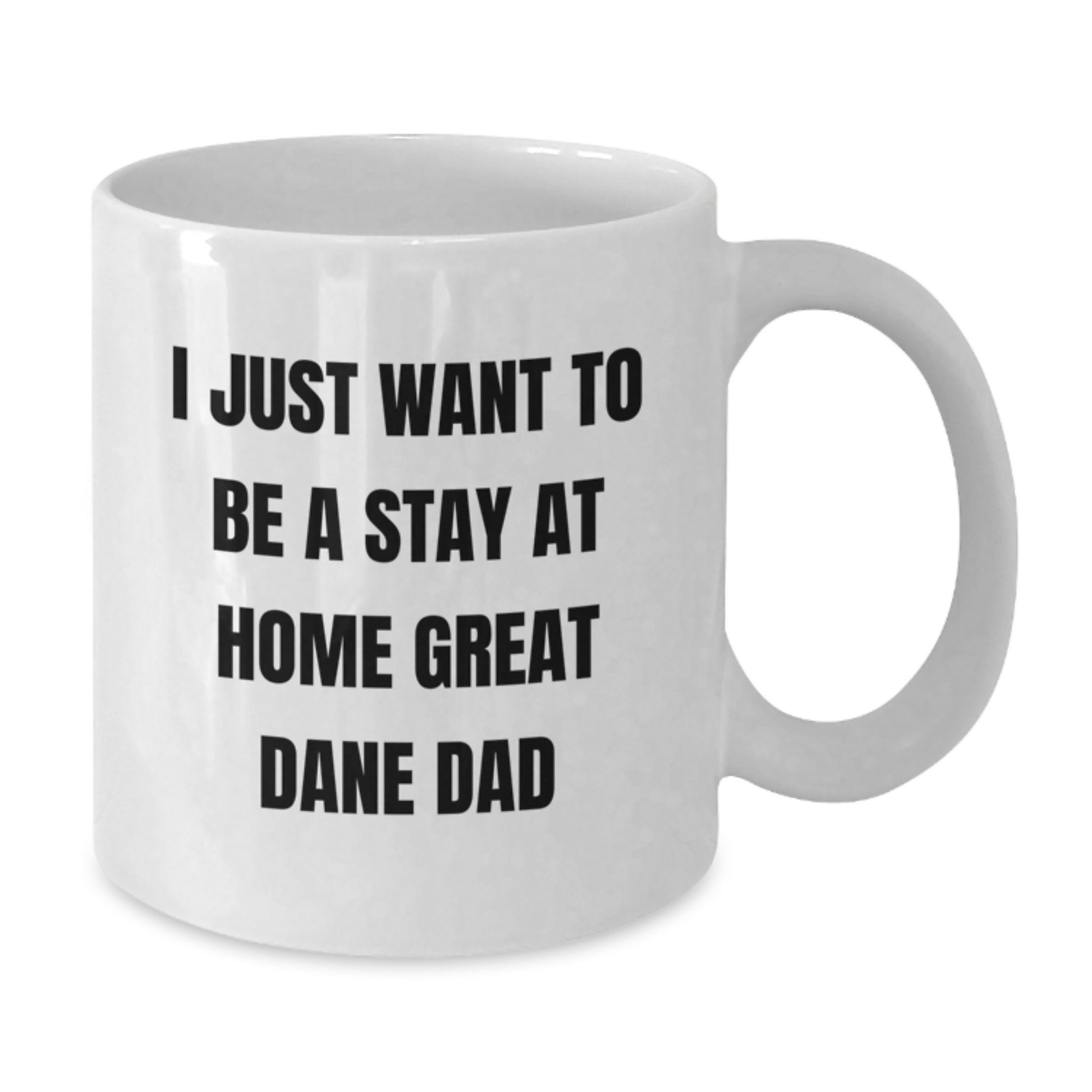 Funny Great Dane Dog Dad Gifts for Him - White Coffee Mug from Friends - 11oz or 15oz, Best Dad Ever Quote - Additional