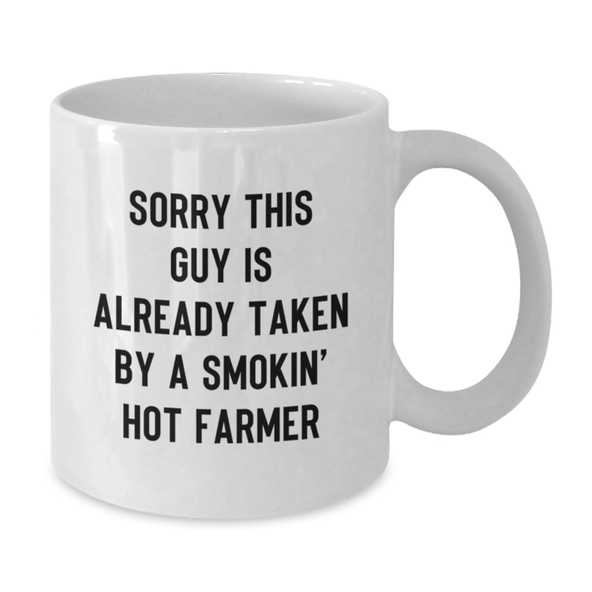 Funny Farmer Gifts for Graduation - White Coffee Mug with 'Sorry This Guy Is Already Taken By A Smokin' Hot Farmer' Quote, Gifts from Men to Farmer, Unique Gifts for Friends, Family, Coworkers - Additional