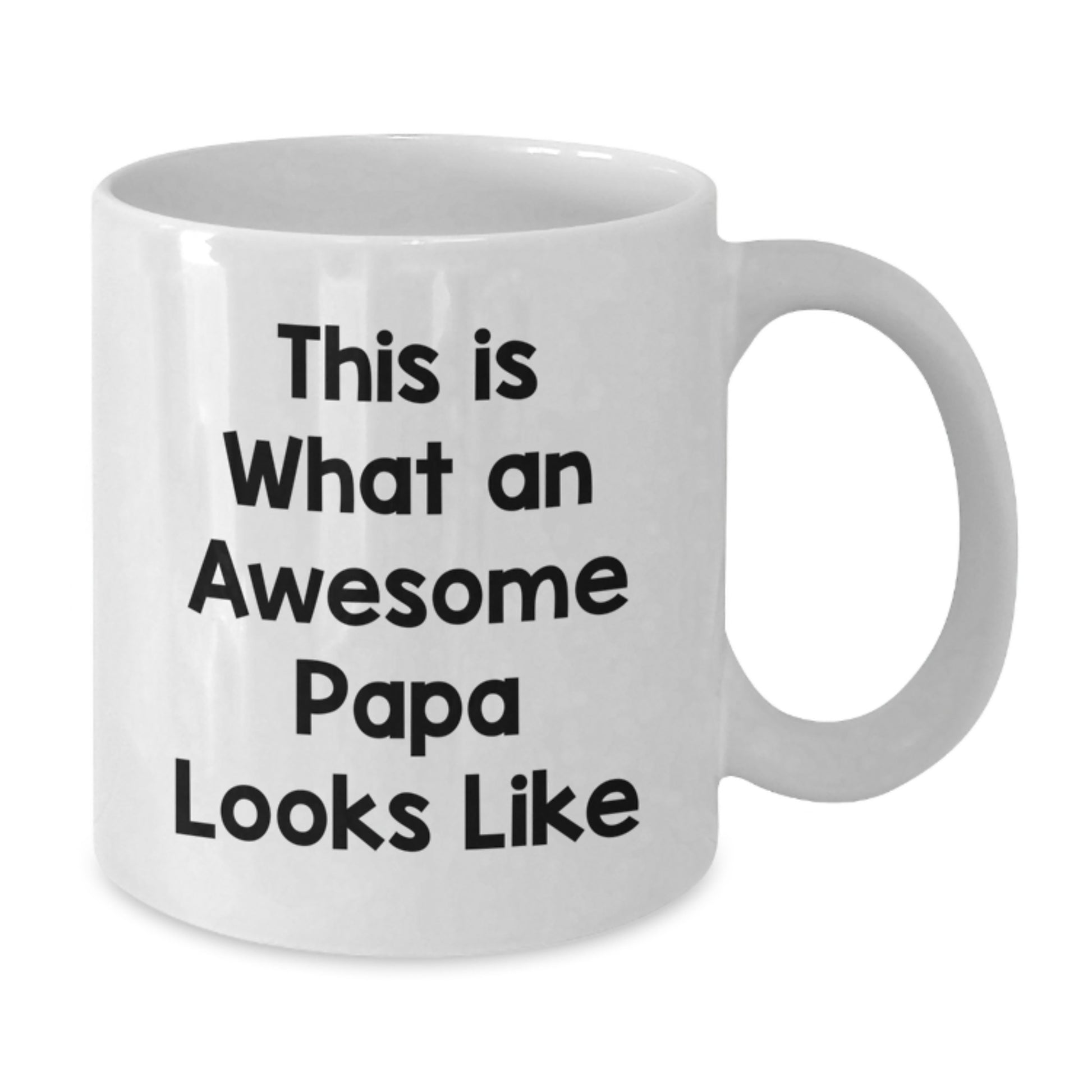 Funny Papa Gifts, White Coffee Mug, This Is What An Awesome Papa Looks Like, Graduation Gifts from Family - Additional