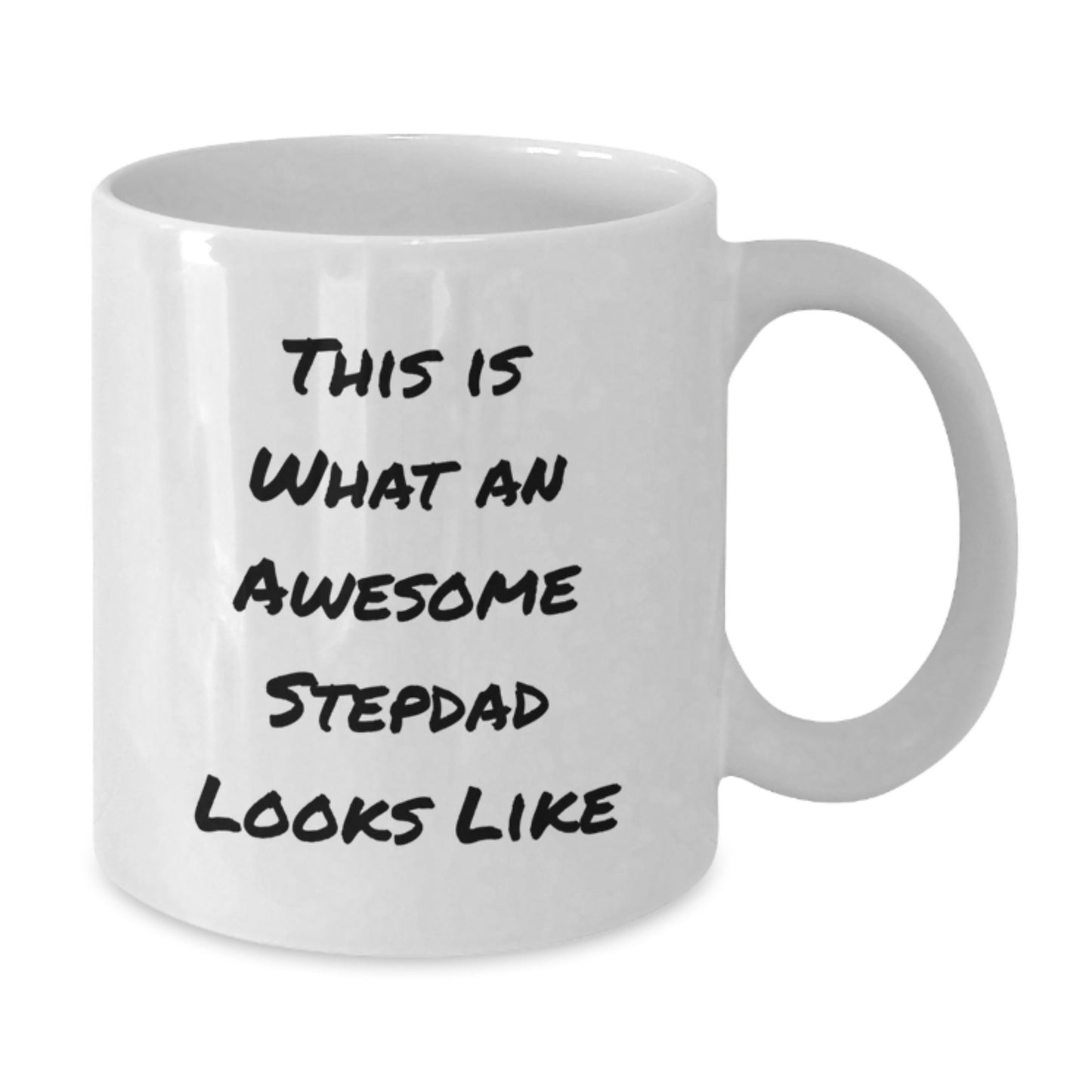 Funny Stepdad Gifts, This Is What An Awesome Stepdad Looks Like, White Coffee Mug for Graduation, Gifts from Family, Gifts for Stepdad - Additional