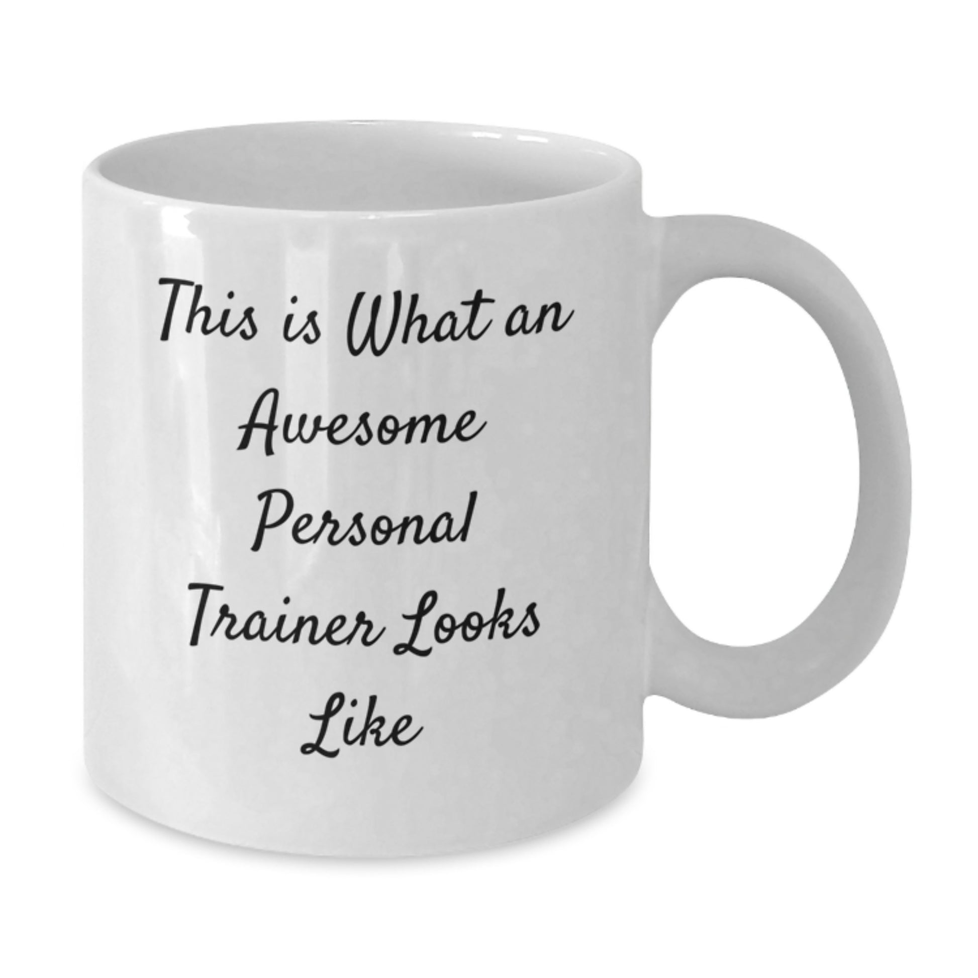 Funny Personal Trainer Gifts from Friends for Birthday, This Is What An Awesome White Coffee Mug Looks Like, Microwave and Dishwasher Safe - Additional