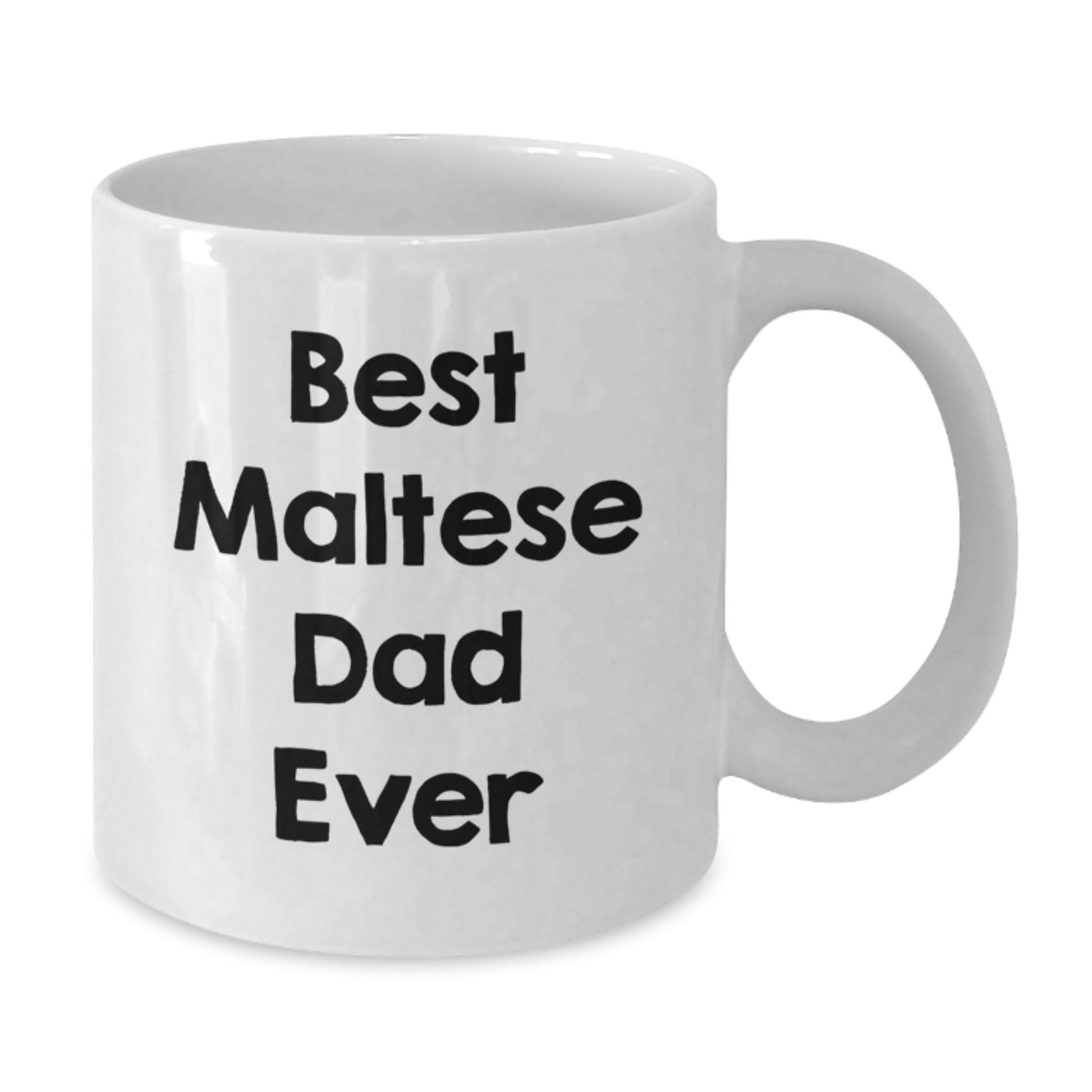 Maltese Dog Lovers Funny Gifts from Dad to Family Friends for Graduation Unique White Coffee Mug - Additional