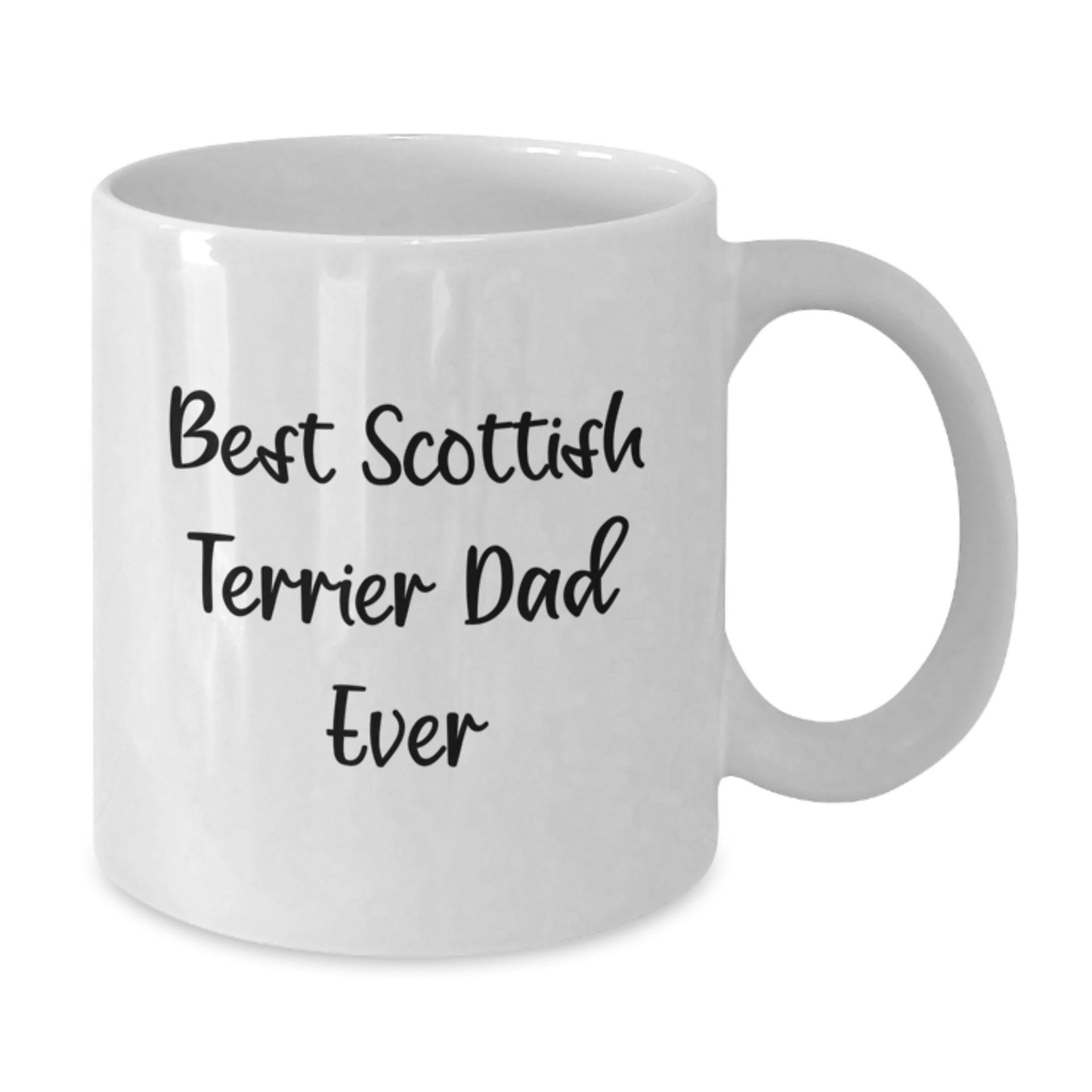 Funny Scottish Terrier Dog Lover Gifts from Friends, Family, and Coworkers - Best Scottish Terrier Dad Ever White Coffee Mug for Birthday - Additional