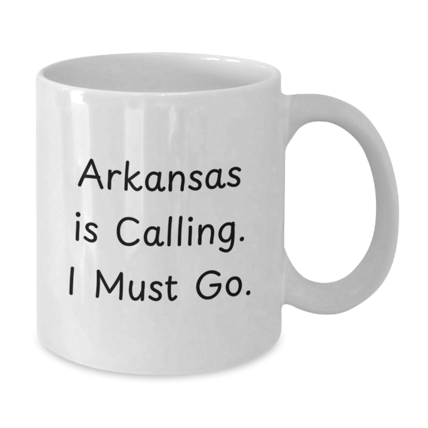 Funny Arkansas Gifts, White Coffee Mug, 'Arkansas Is Calling I Must Go', Unique Christmas Memorable Presents for Men Women Friends Family - Additional