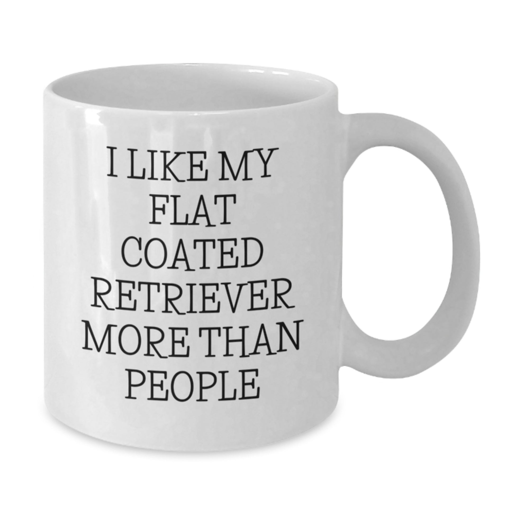 Funny Flat Coated Retriever Dog Gifts from Friends for Men on Birthday - I Like My Flat Coated Retriever More Than People White Coffee Mug - Additional