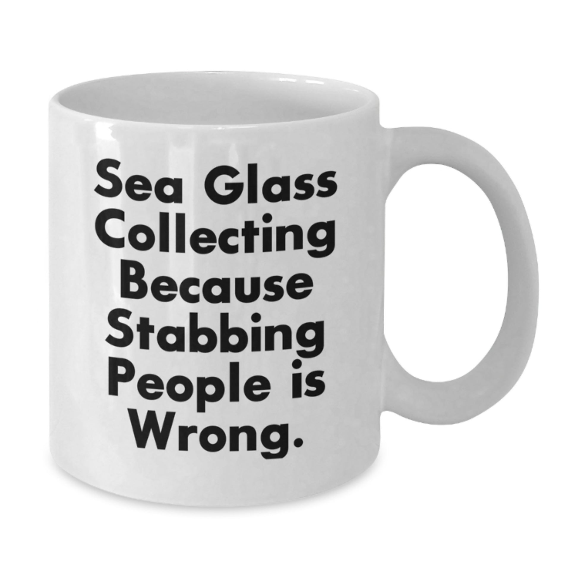 Unique Gifts for Sea Glass Collectors, Funny White Coffee Mug with Inspirational Quote, Great Christmas Memorable Present for Women from Friends - Additional