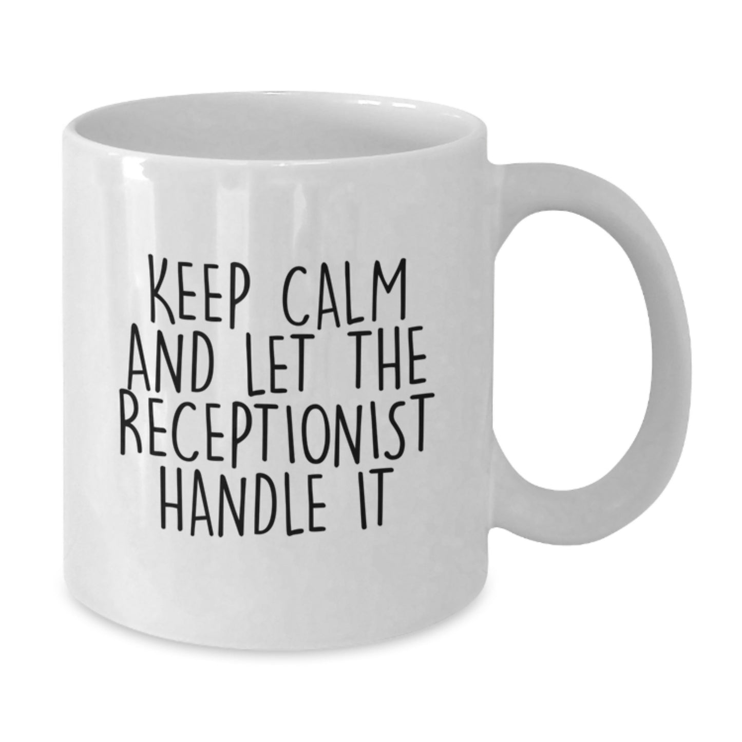 Funny Quotes Receptionist Gifts from Friends, Christmas Unique Gifts for Receptionist, White Coffee Mug - Additional