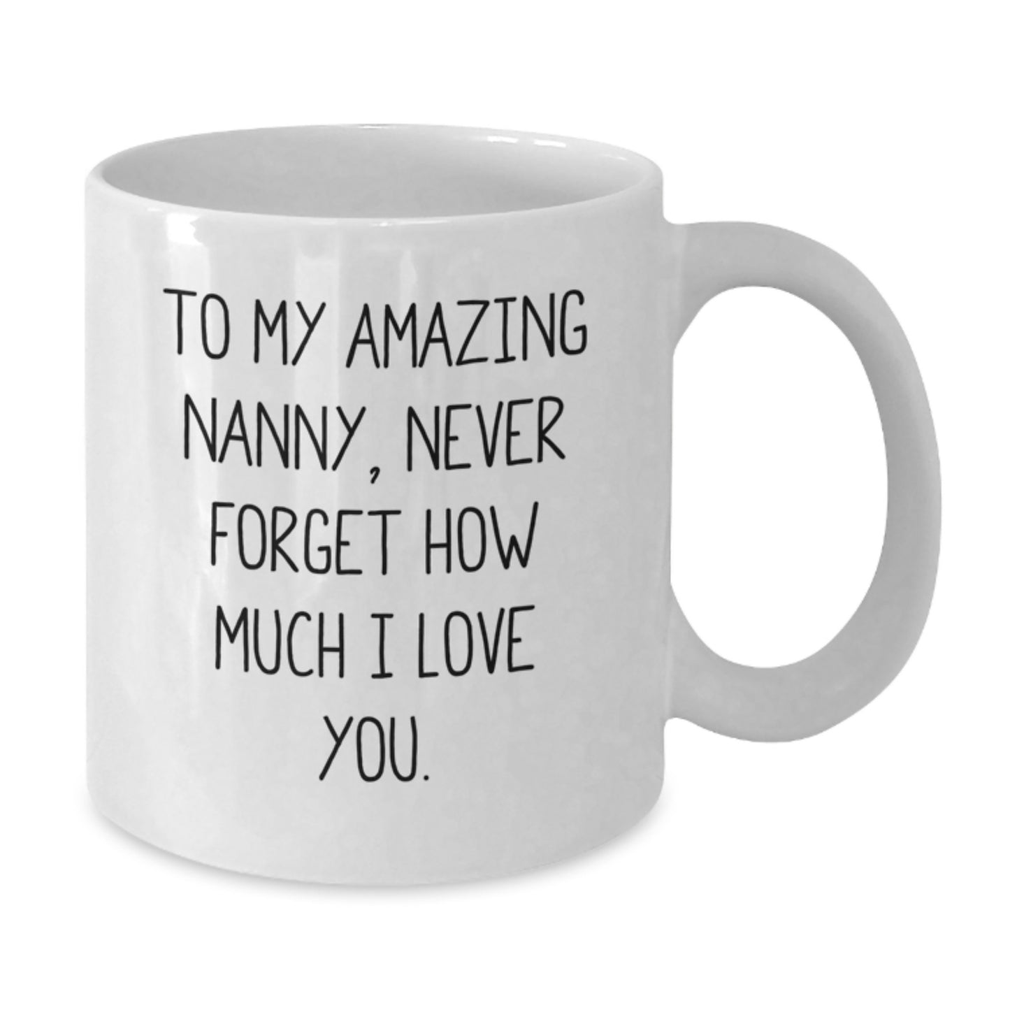 Funny Nanny Gifts from Men, White Coffee Mugs with To My Amazing Nanny Quote, Perfect for Christmas Unique Gifts - Additional