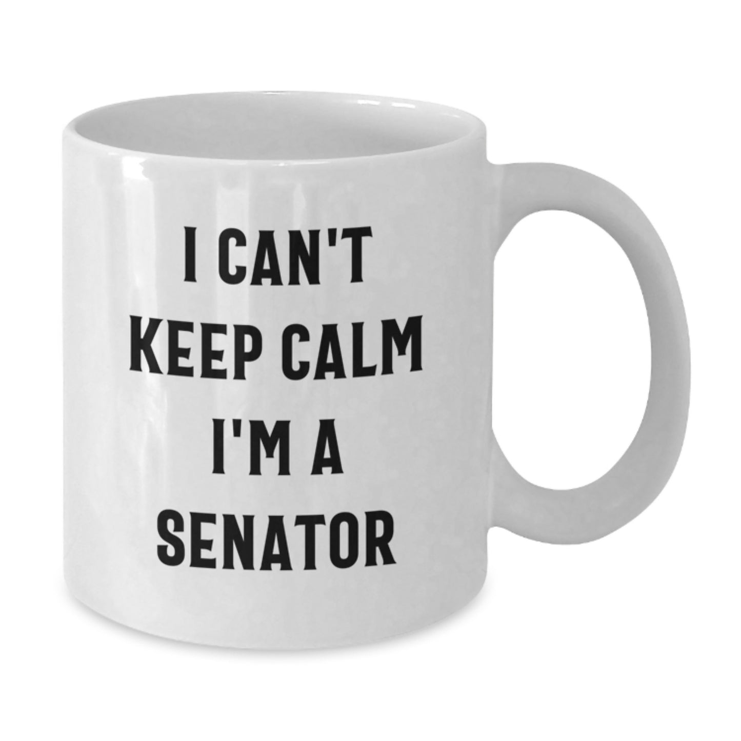 Funny Senator Gifts from Friends, I Can't Keep Calm I'm A Senator White Coffee Mug, Graduation Unique Gifts - Additional
