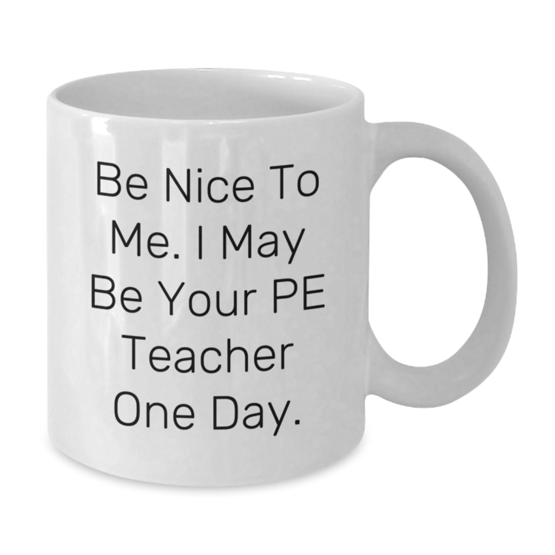 Funny PE Teacher Gifts from Friends to PE Teacher for Christmas Unique White Coffee Mugs - Additional