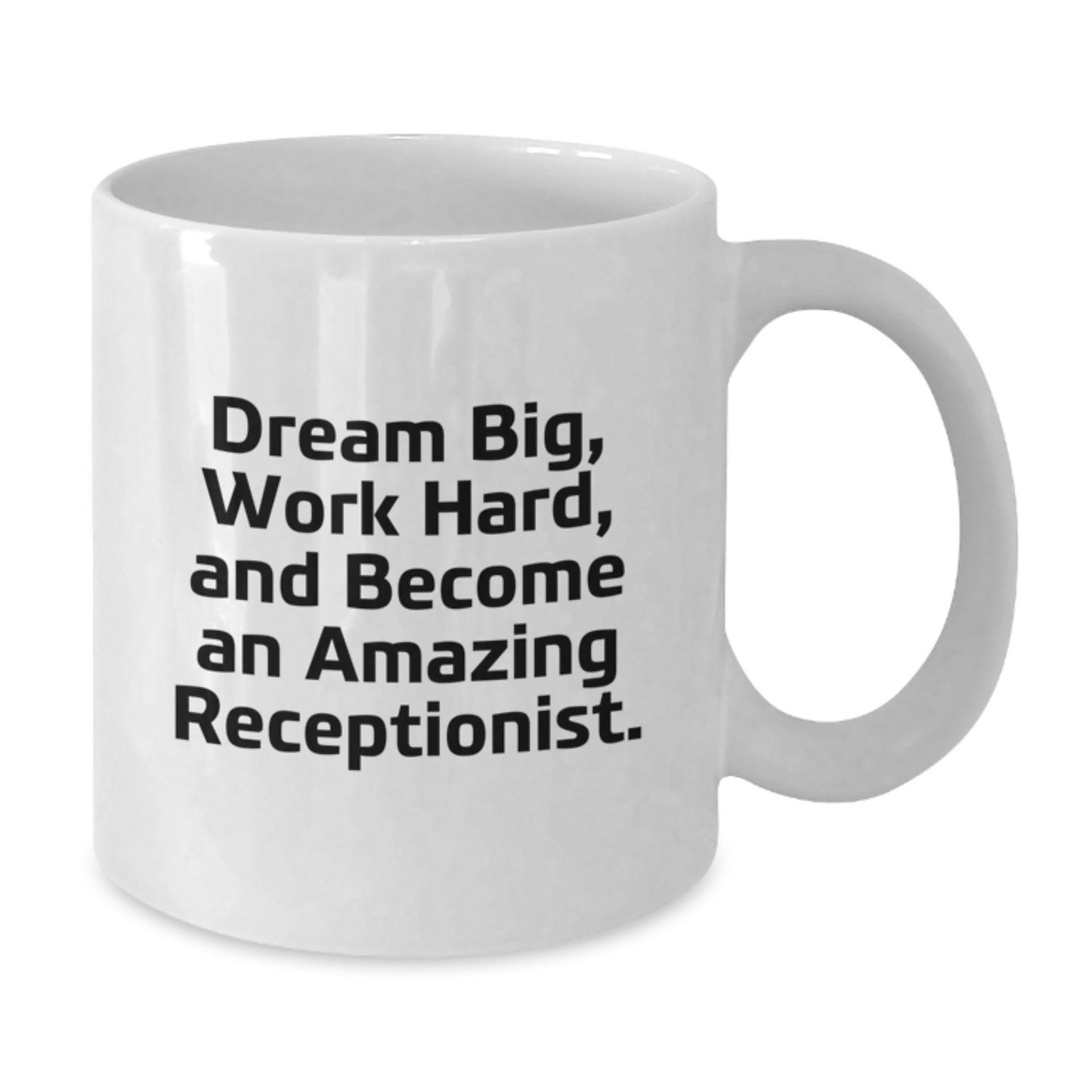 Funny Inspirational Receptionist White Coffee Mug Gifts from Friends and Family for Christmas - Additional