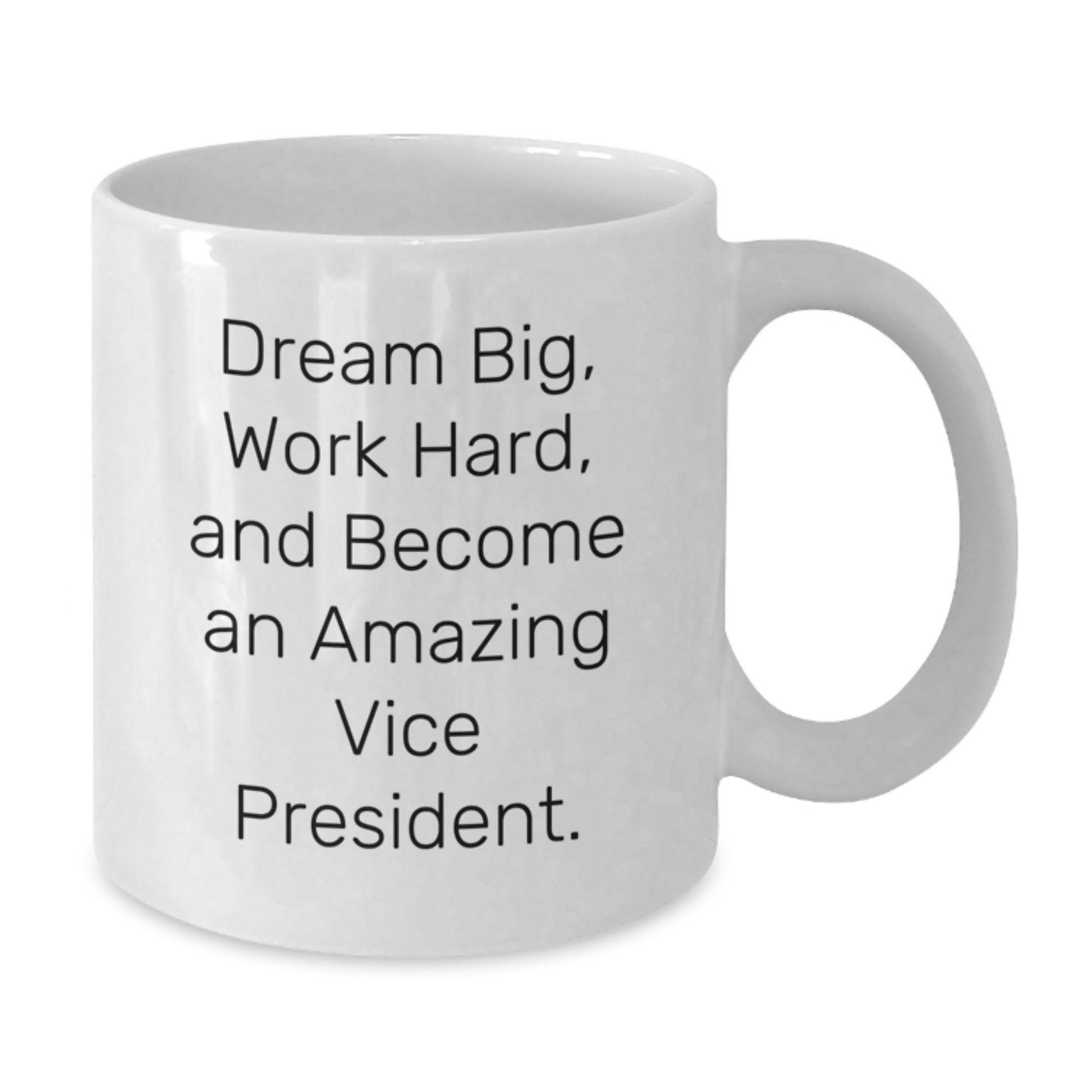 Gifts from Family, Friends, or Coworkers to Vice President - Dream Big, Work Hard - White 11oz or 15oz Ceramic Coffee Mug for Men or Women - Funny Christmas Unique - Additional