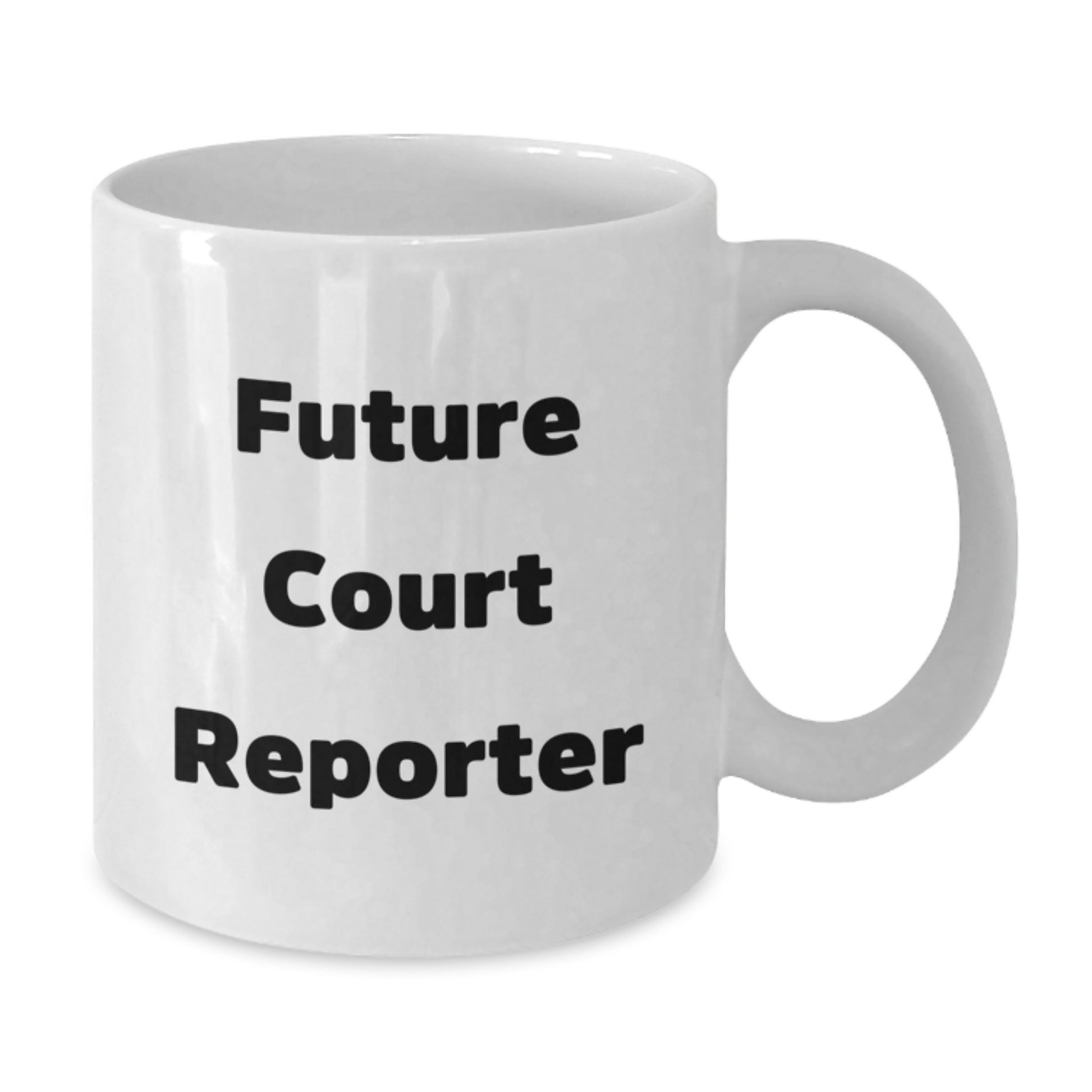 Funny Court Reporter Gifts from Friends, Inspirational Quote 'Future Court Reporter' on White Coffee Mug, Christmas Unique Gifts for Men, Women, Family, Coworkers, Court Reporter Enthusiasts - Additional