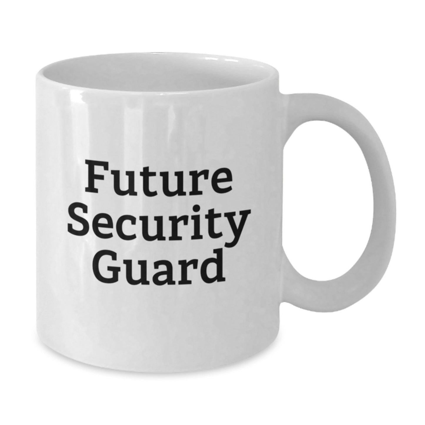 Funny Future Security Guard Graduation Gifts from Men to Security Guard, White Coffee Mug for Him, Inspirational Quote 'You're One Step Closer to Protecting the Future' - Additional