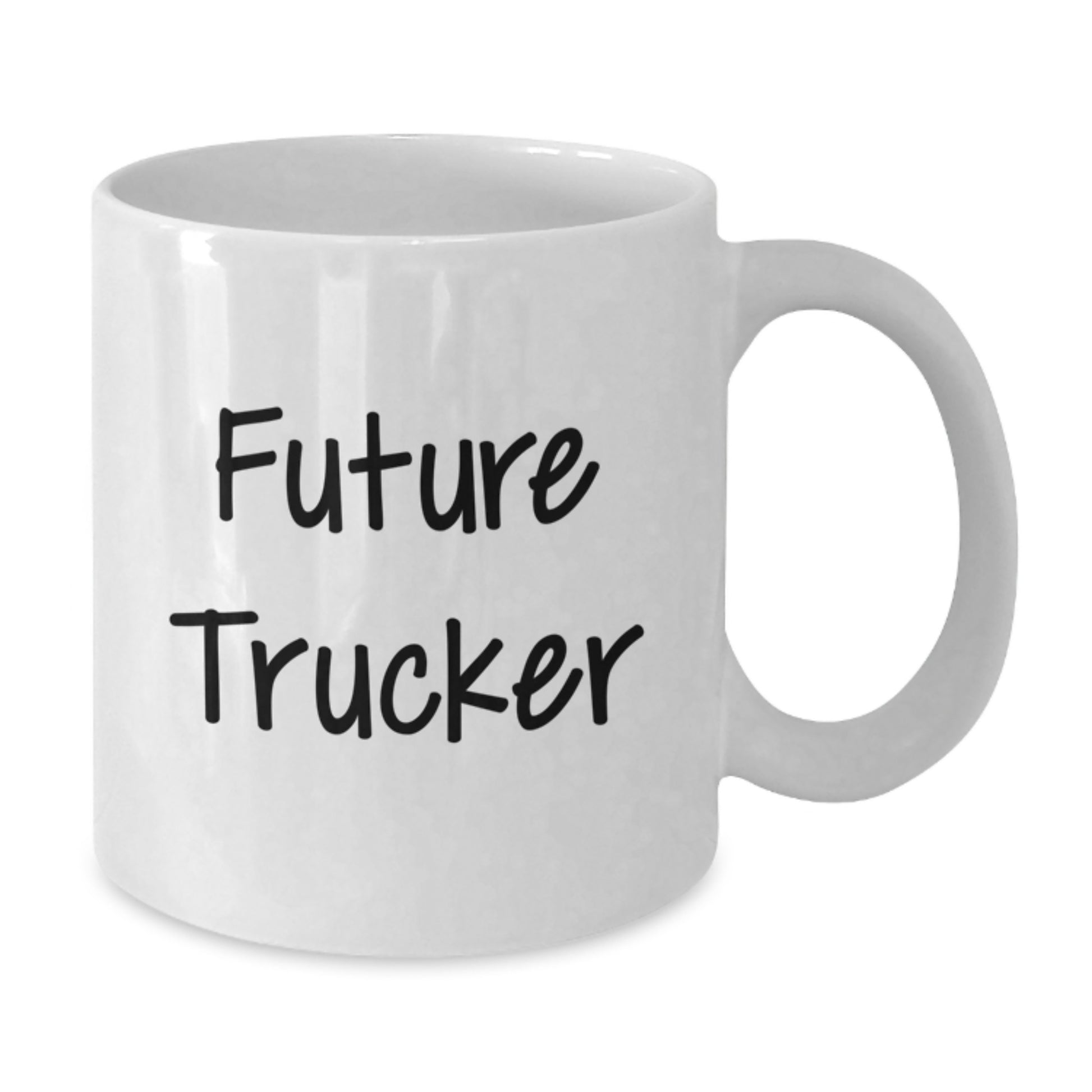 Funny Trucker Quote 'Future Trucker' White Coffee Mug, Gifts from Men to Trucker Friends for Graduation - Additional