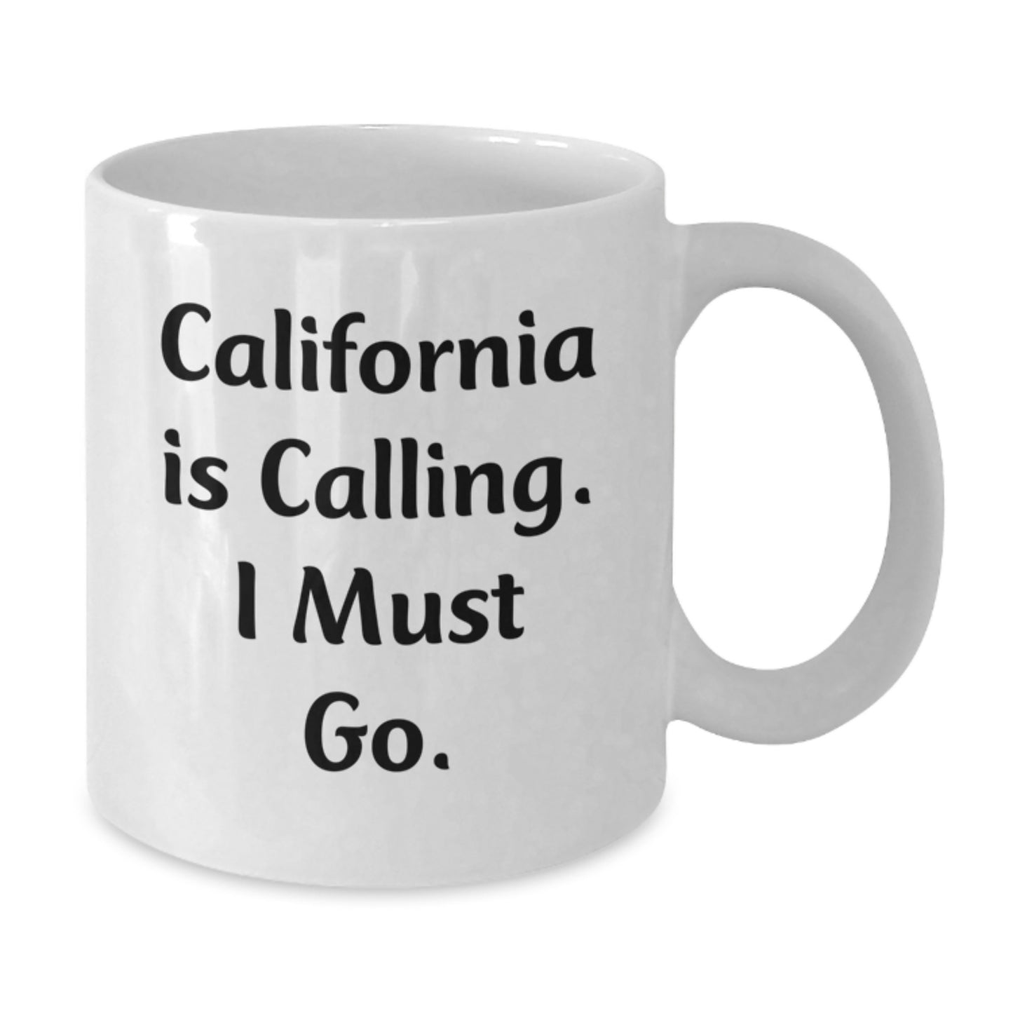 California Gifts for Friends from California, White Coffee Mug Quote 'California Is Calling I Must Go' for Christmas Unique Gifts - Additional