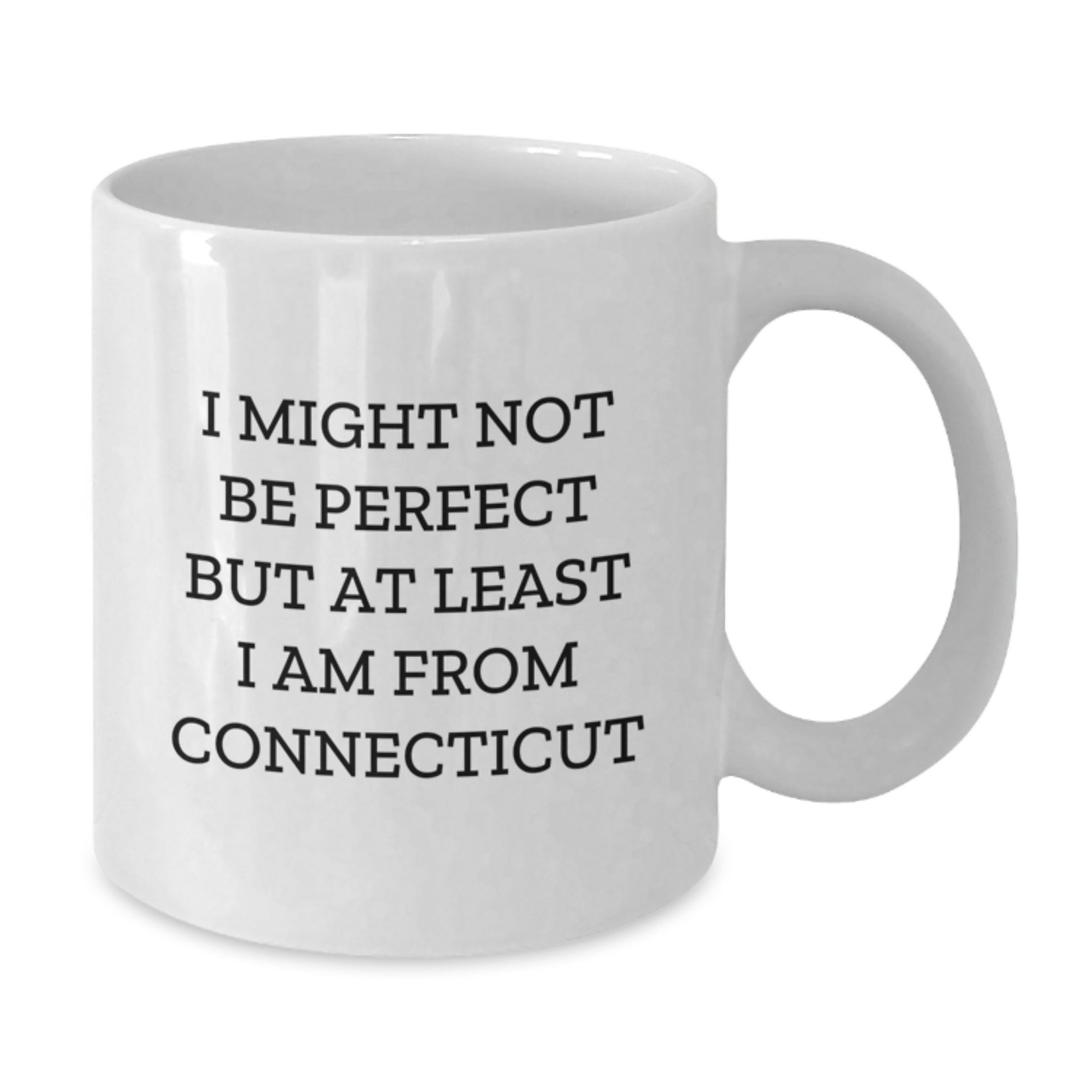 Funny Connecticut Gifts for Friends from the Heart of New England - White Coffee Mug - Perfect Christmas Unique - Additional