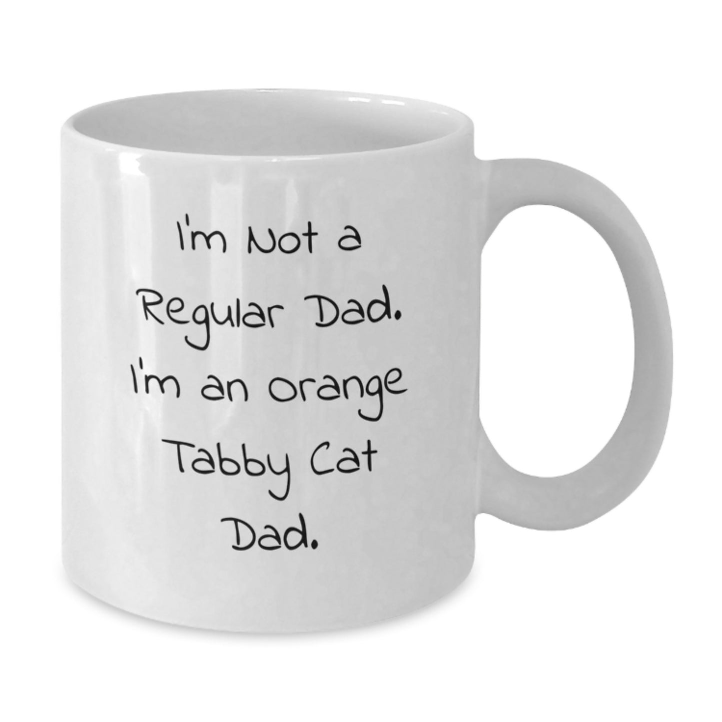 Funny Gifts for Orange Tabby Cat Lover Dad, White Coffee Mug for Orange Tabby Cat Dad, I'm Not A Regular Dad I'm An Orange Tabby Cat Dad. - Additional