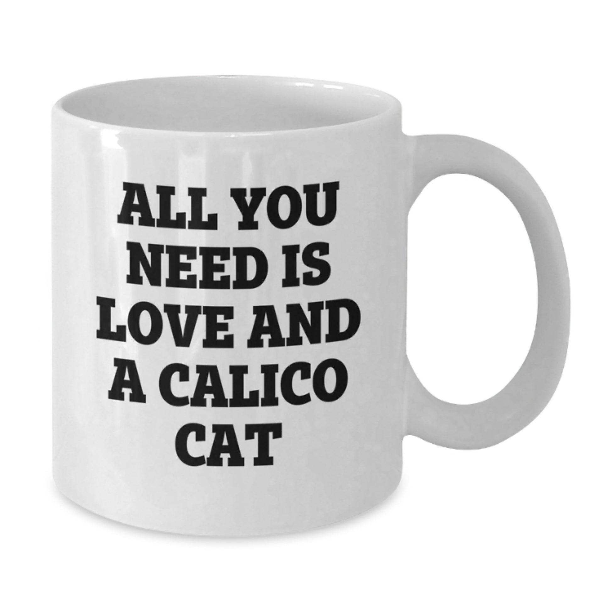Calico Cat Lovers' Delight, Funny White Coffee Mug for Birthday Unique Gifts from Friends and Family - Additional