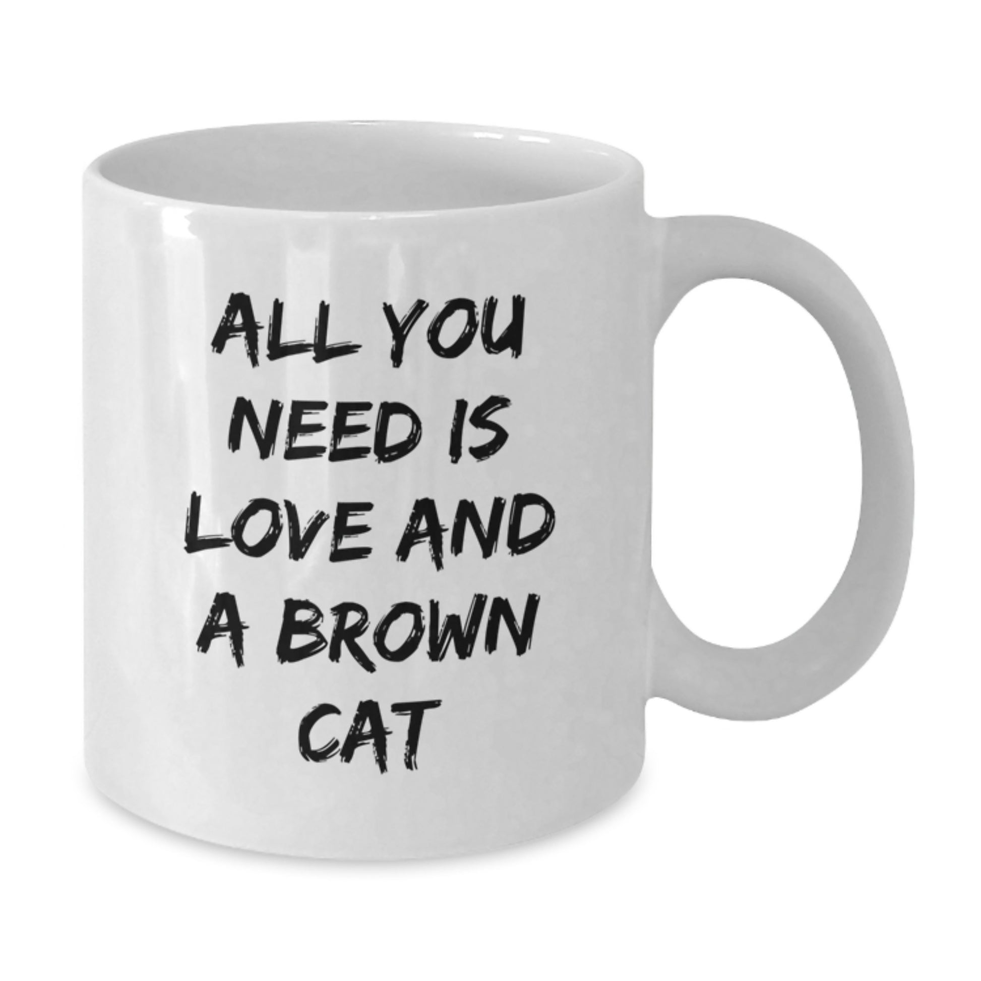 Gifts from Friends and Family, Brown Cat Lovers White Coffee Mug, Christmas Unique Presents - Additional