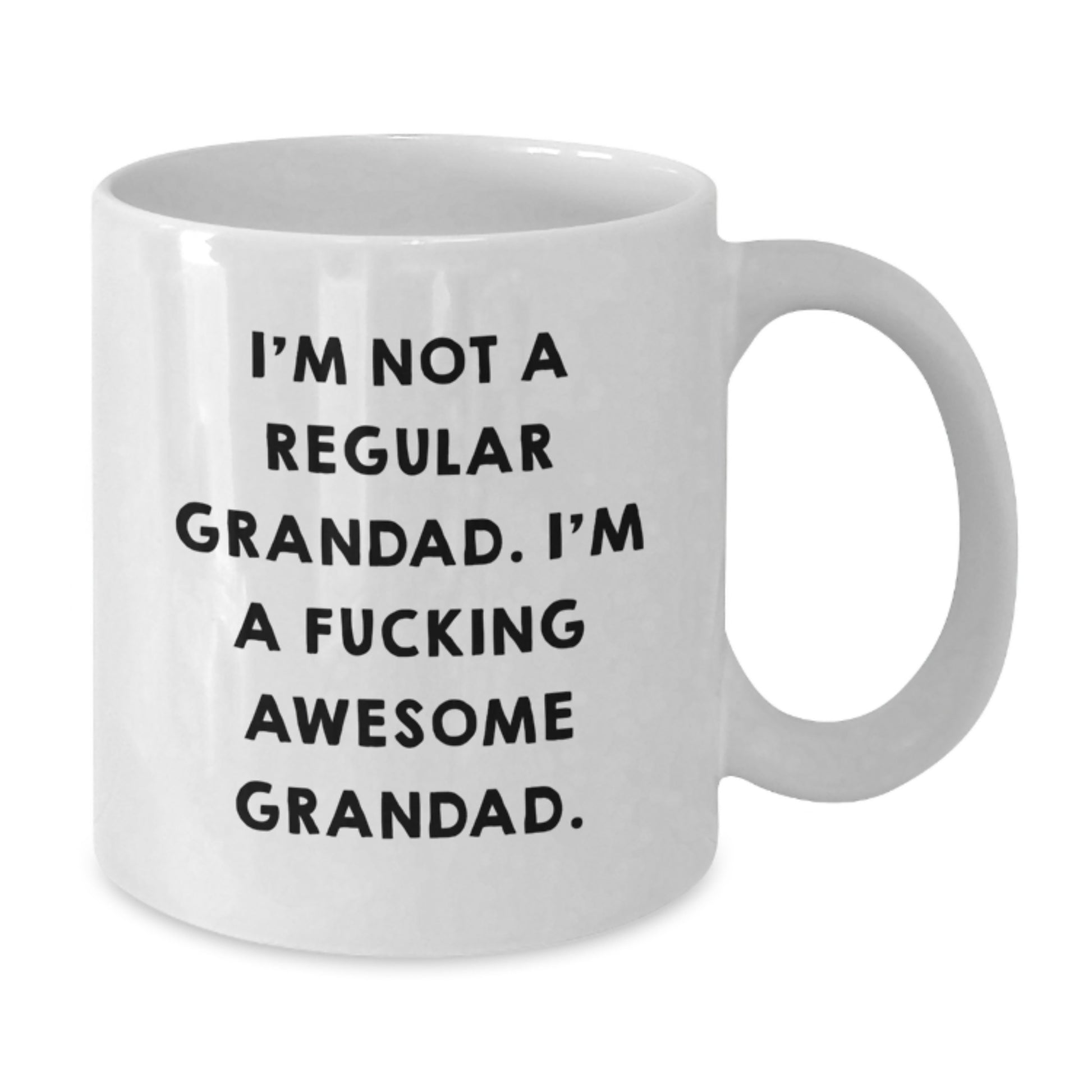 Funny Grandad Gifts for Men - I'm A F--king Awesome Grandad White Coffee Mug, Christmas Unique Gifts from Family - Additional