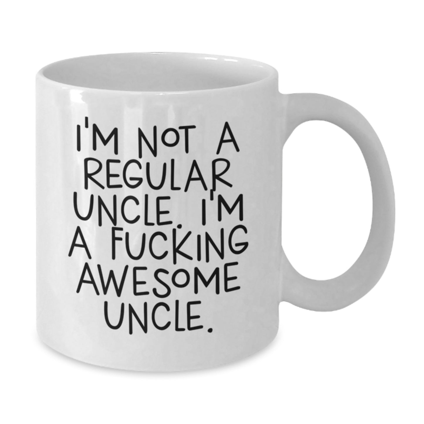 Funny Uncle Gift, Unique White Coffee Mug, I'm Not A Regular Uncle, Perfect for Uncle from Family or Friends at Christmas - Additional
