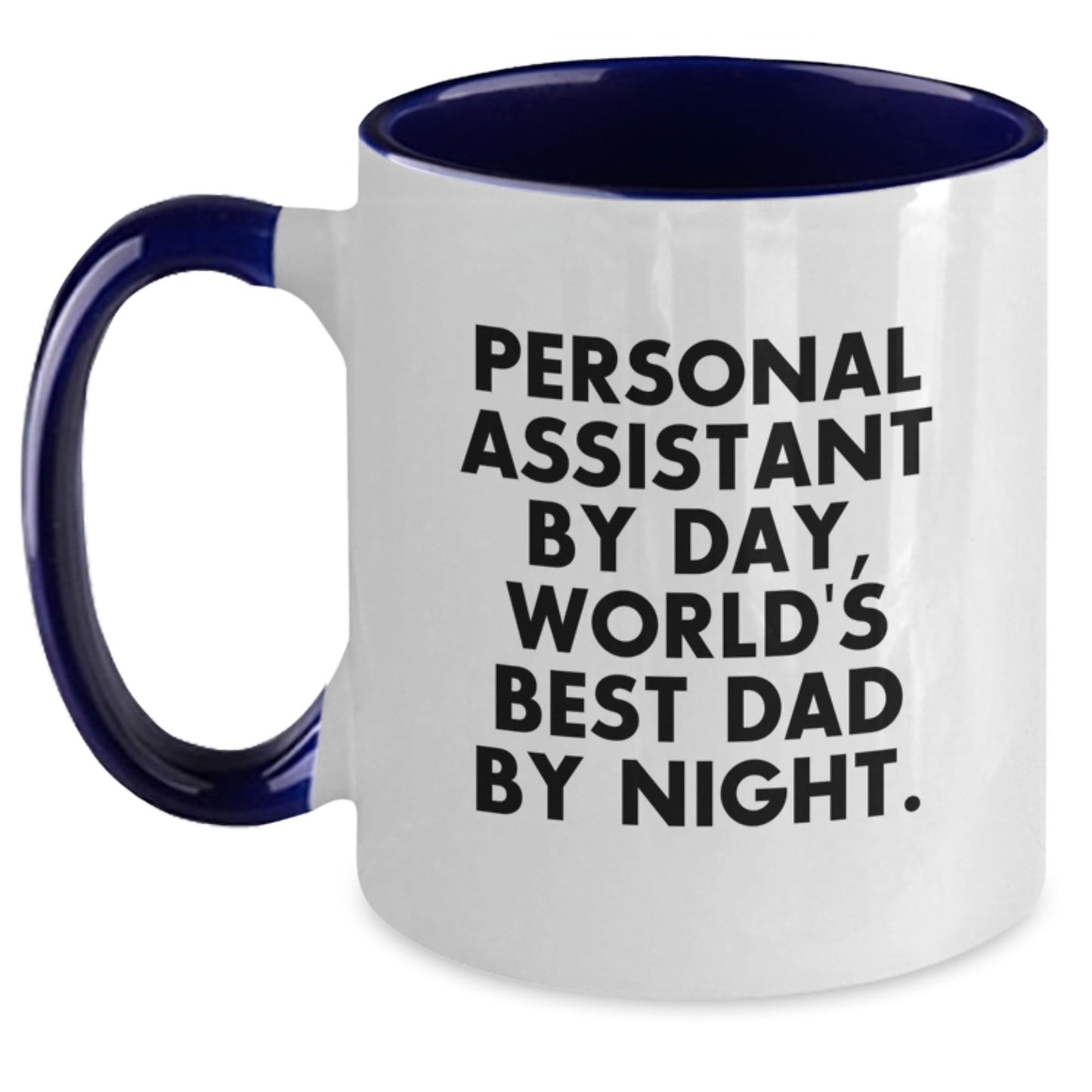 Funny Personal Assistant Gifts for Men from World's Best Dad, Two Tone Coffee Mug for Graduation - Main