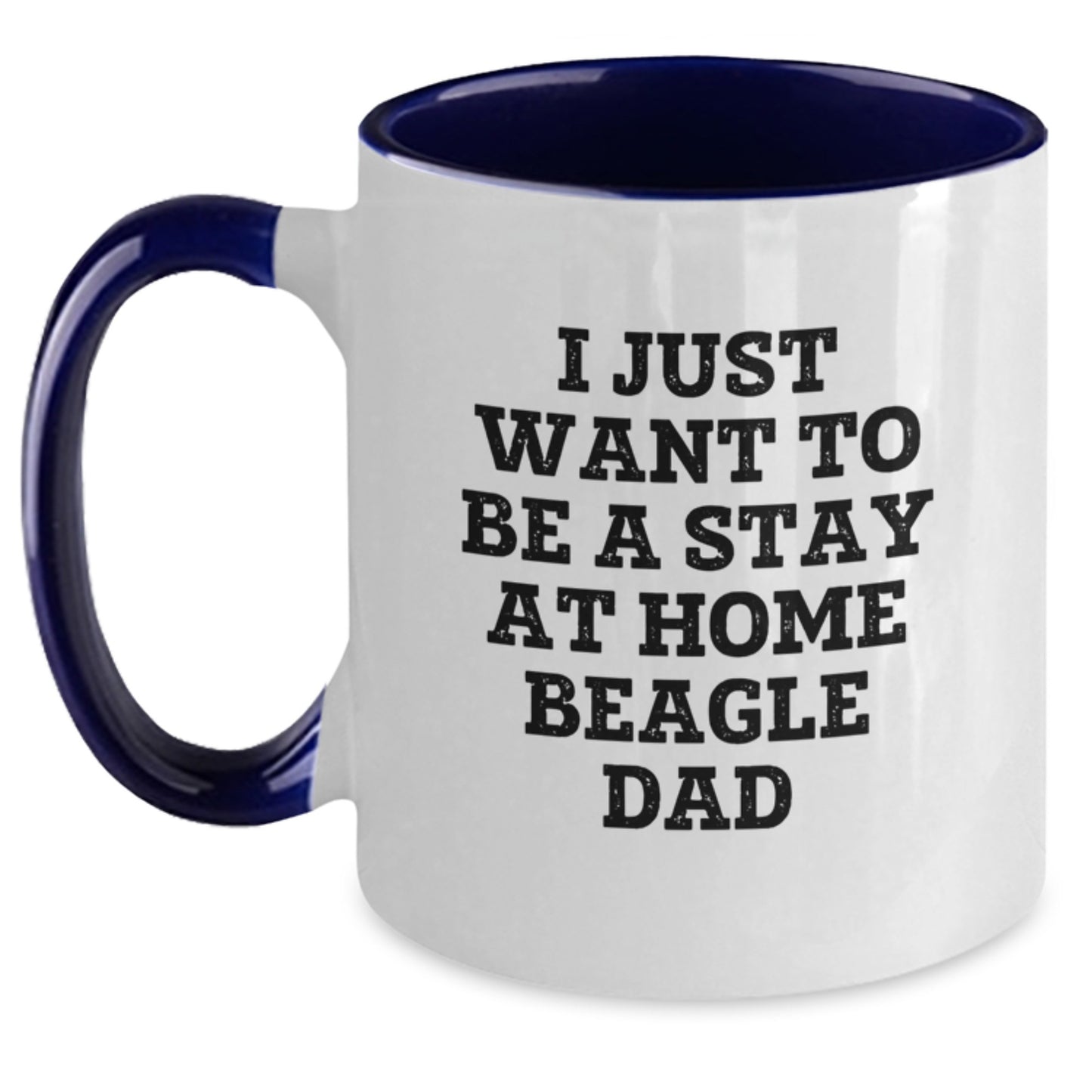 Funny Beagle Dog Gifts from Dad for Christmas Unique Two Tone Coffee Mug - Main