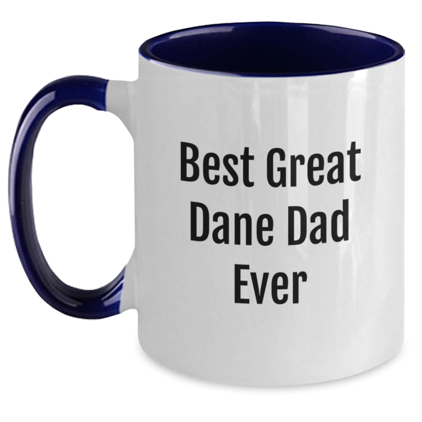 Funny Great Dane Dog Gifts for Men, Great Dane Dad Ever Birthday Unique Gifts from Friends or Family, Two Tone Coffee Mug - Main