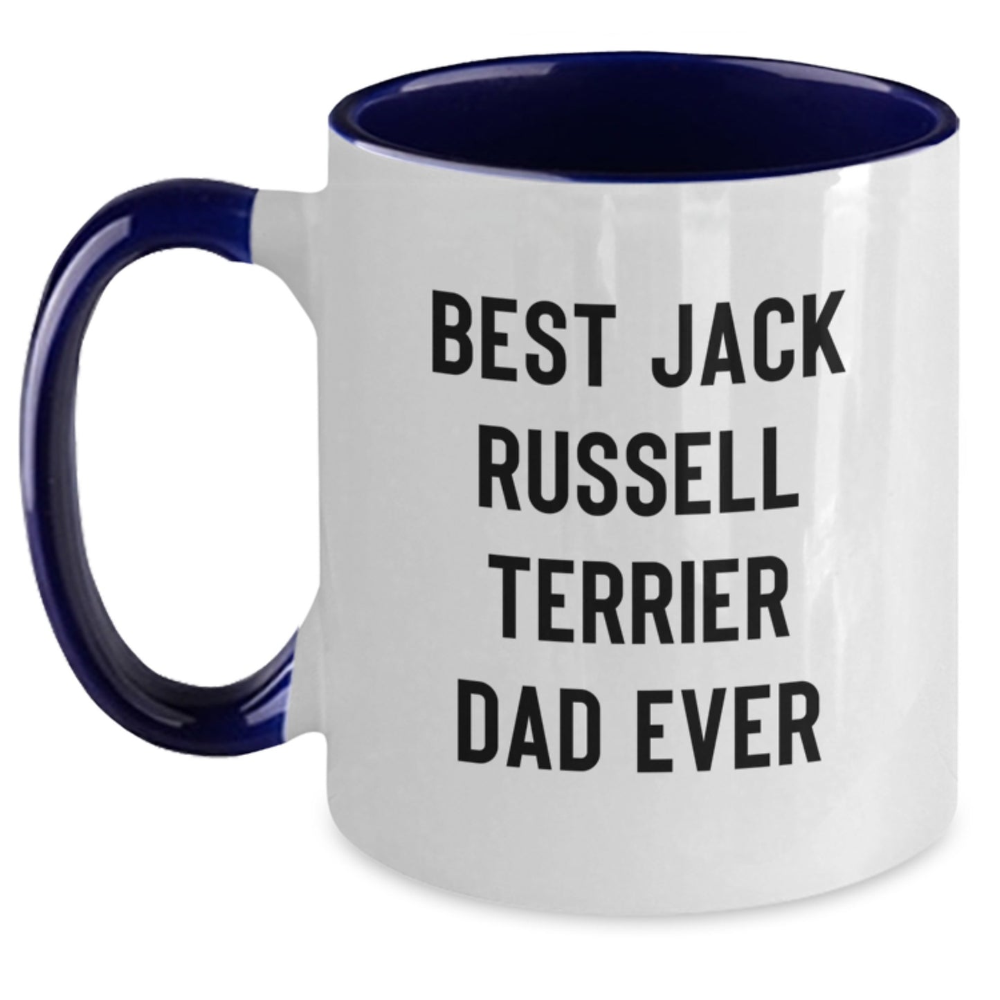 Funny Jack Russell Terrier Dog Dad Gifts for Him from Friends, Family, or Coworkers - Best Graduation Unique Gifts for Men, Funny Two Tone Coffee Mug, 11oz - Main