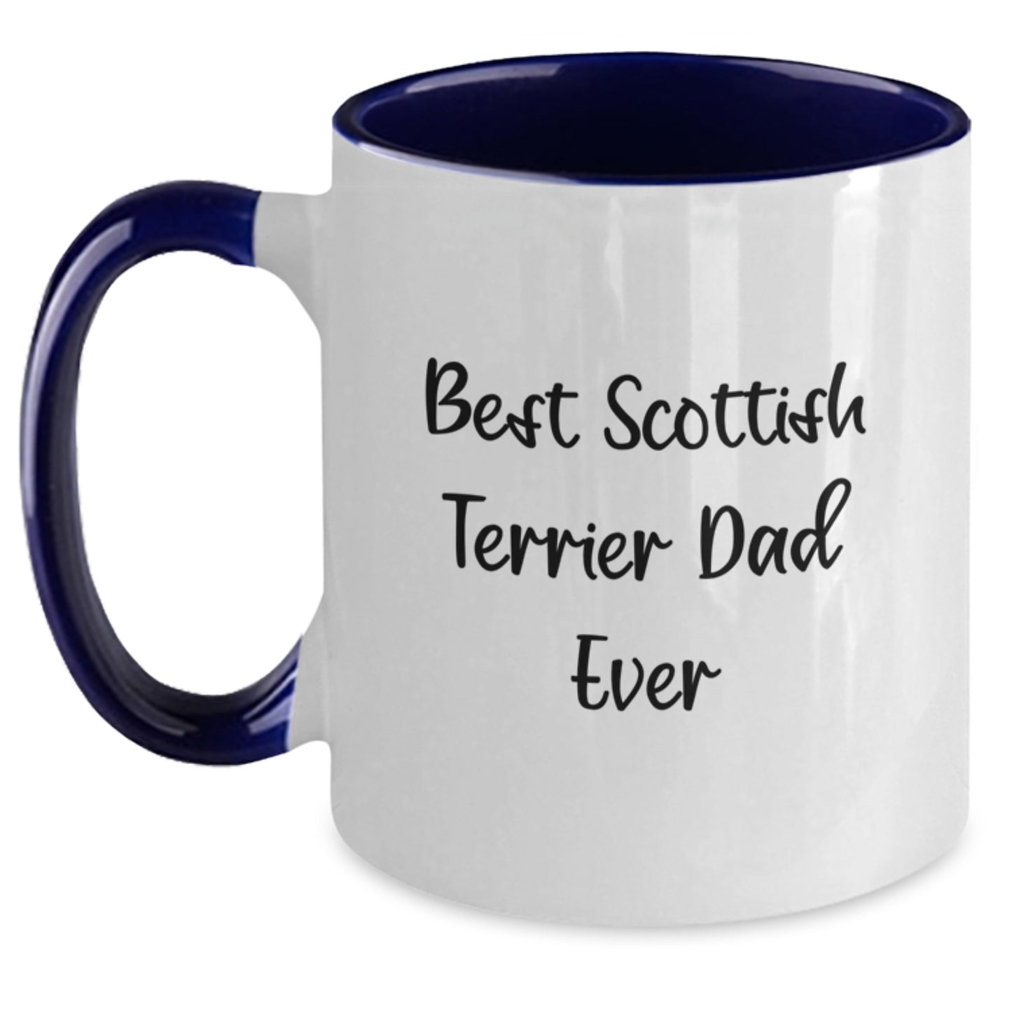 Funny Scottish Terrier Dog Lover's Two Tone Coffee Mug Gifts from Dad for Birthday - Main