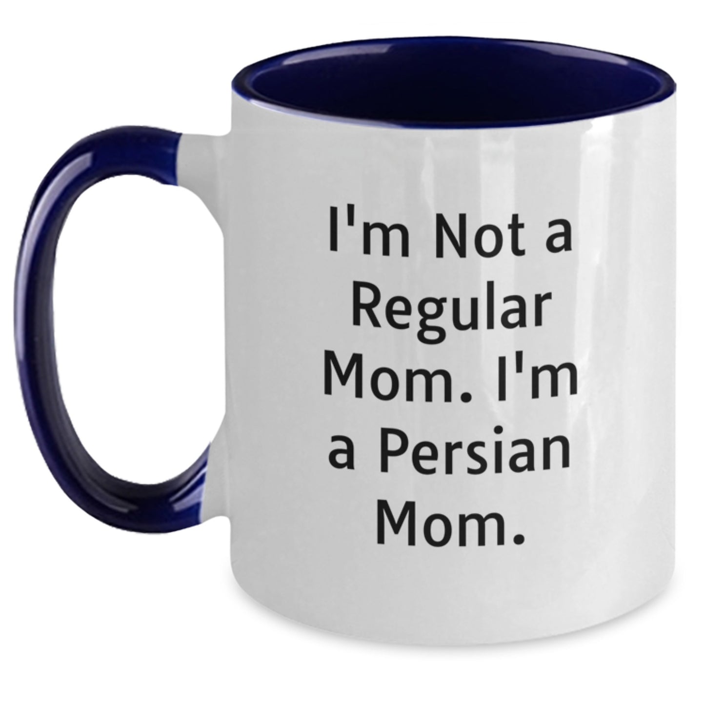 Funny Gifts from Mom to Persian Cat Lover, Unique Two Tone Coffee Mug for Christmas - Main