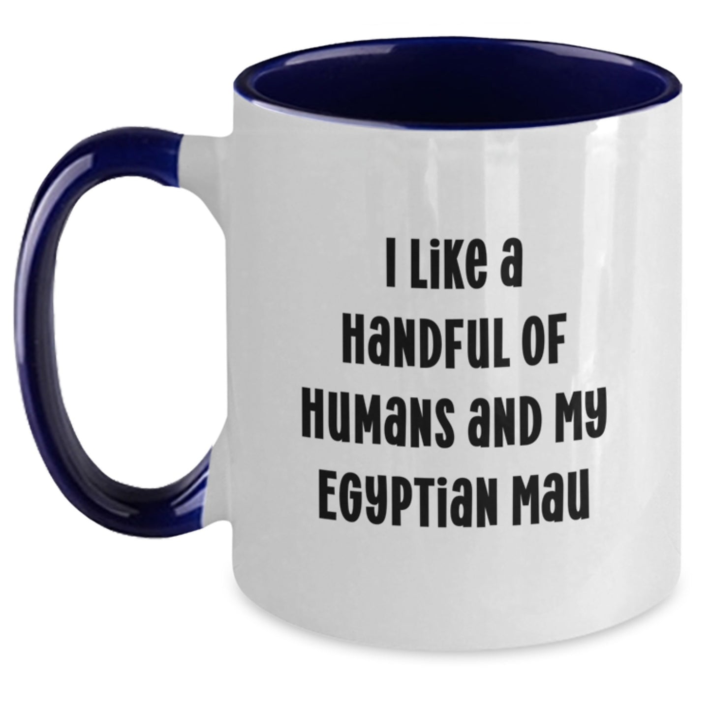 Funny Egyptian Mau Cat Gifts for Men, Women, Friends, and Family - Egyptian Mau Cat Lover Two Tone Coffee Mug, Christmas Unique Gifts from Men, Women, Friends, and Family - Main