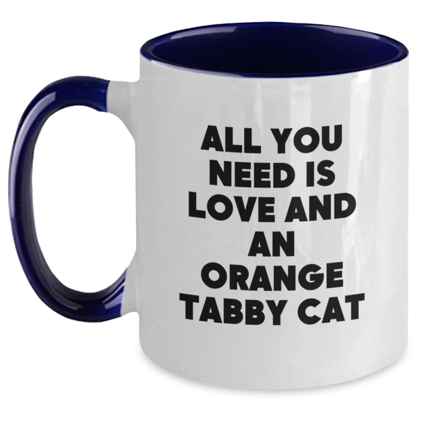 Orange Tabby Cat Gifts for Men, Funny Two Tone Coffee Mug, Christmas Unique Presents from Friends and Family - Main