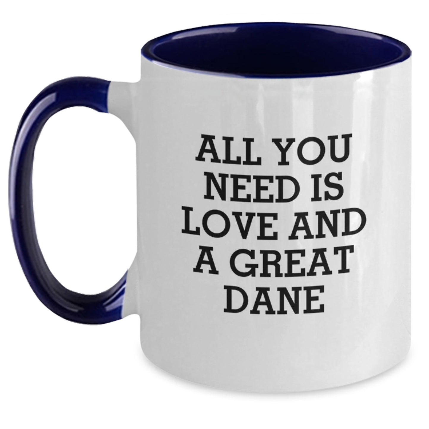 Funny Great Dane Dog Lover Gifts from Friends for Great Dane Dog Owners - Two Tone Coffee Mug for Great Dane Dog Christmas Unique Gifts - Main